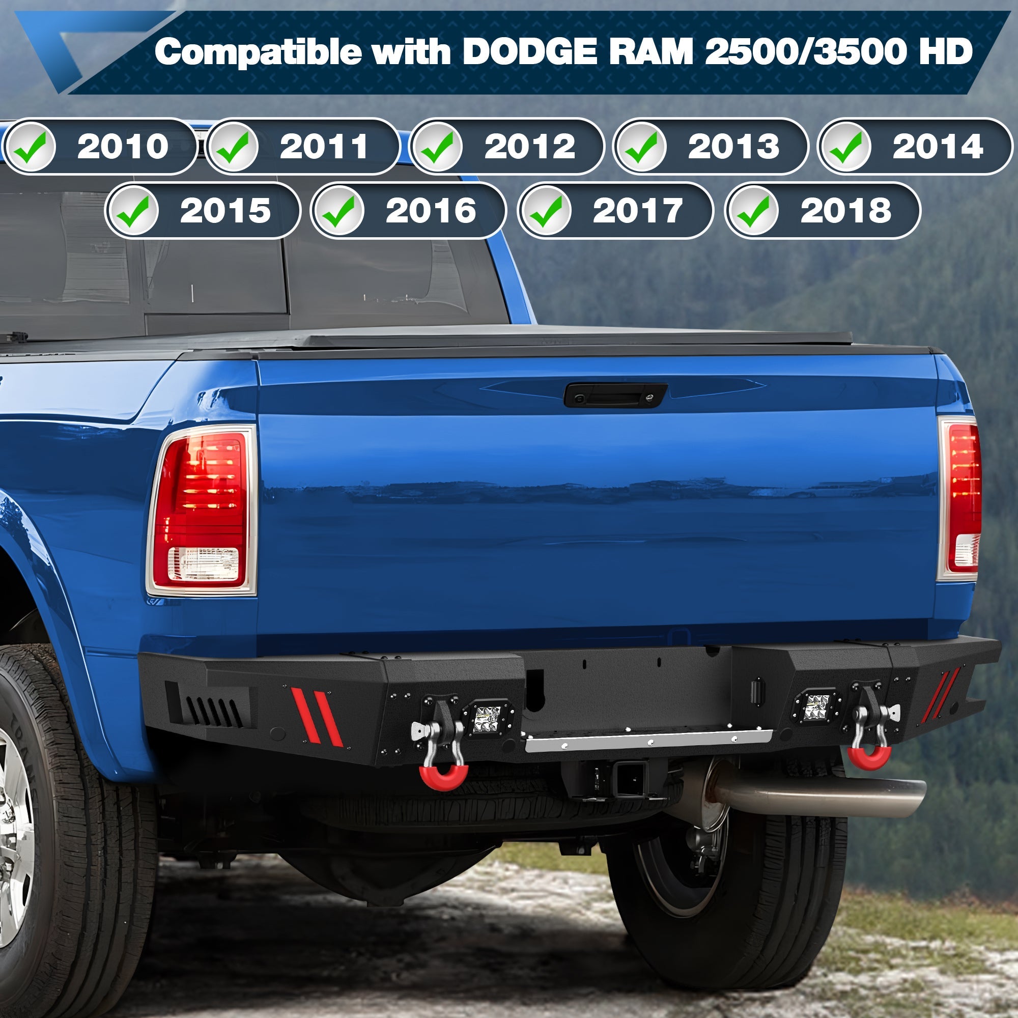 Ram 2500 Truck Bumper Combo for 2010 - 2018 Dodge Ram 2500/3500 Pickup Trucks - nadiaauto