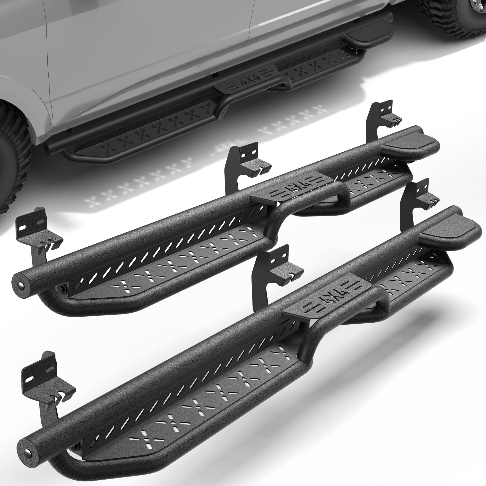 Ram Running Boards Side Steps Fits for 2009 - 2018 Dodge Ram 1500 (incl.2019 - 2025 Classic) & 2010 - 2025 Ram 2500/3500 Crew Cab - nadiaauto