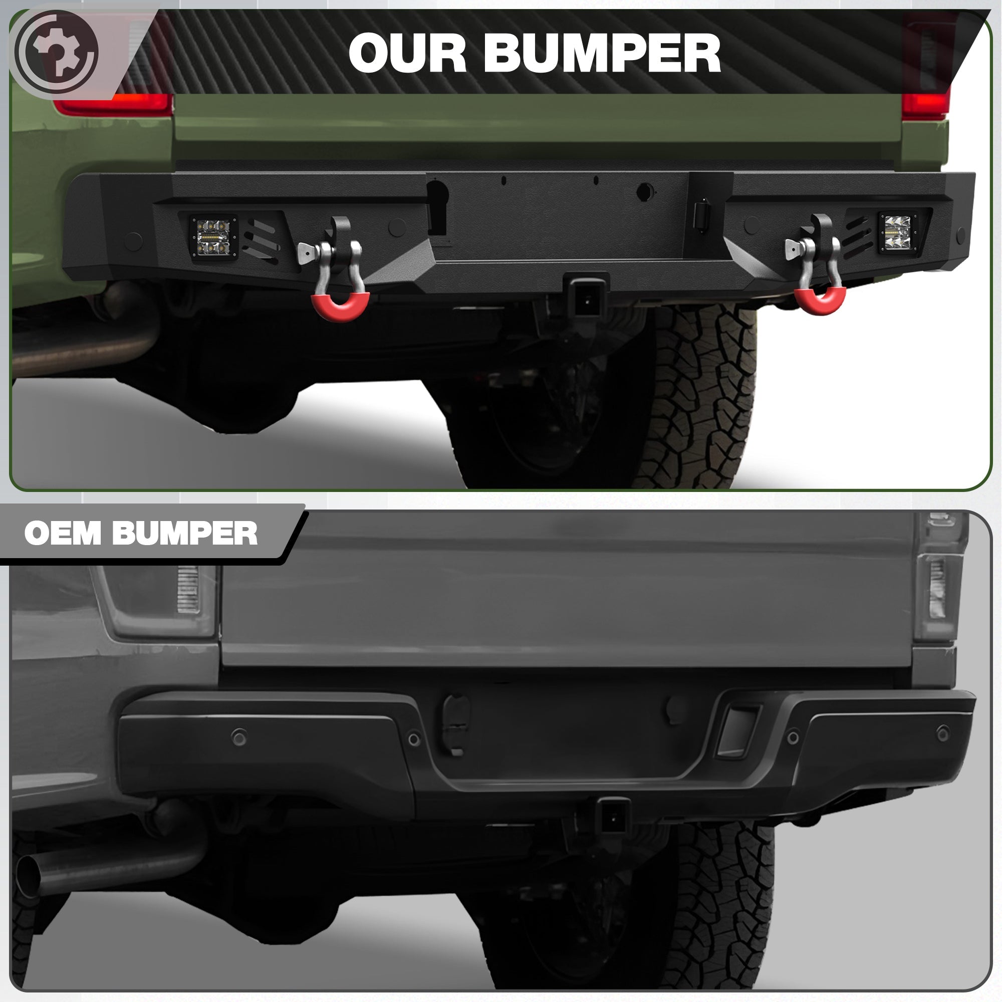 Ranger Rear Bumper for 2019-2023 Ford Ranger (Excluding Wildtrak) - nadiaauto