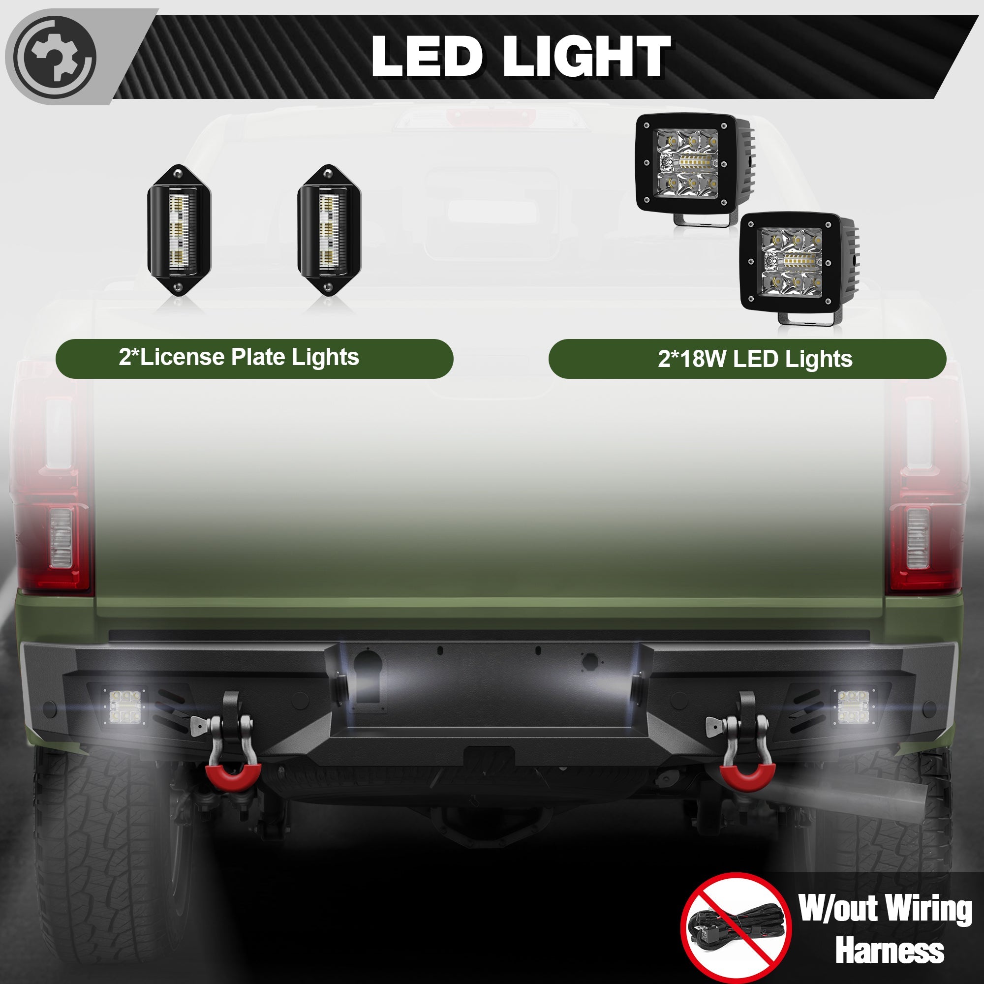 Ranger Rear Bumper for 2019-2023 Ford Ranger (Excluding Wildtrak) - nadiaauto