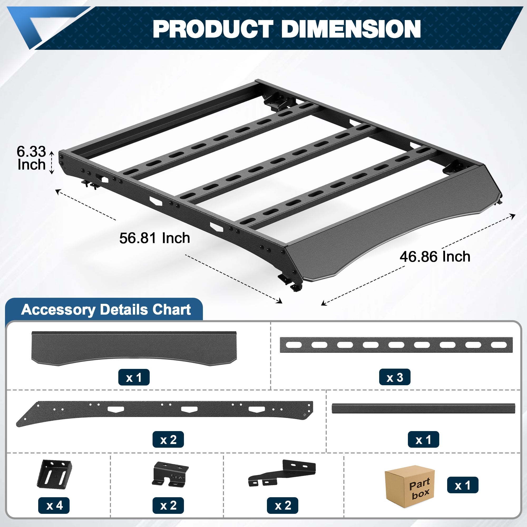 Ranger Roof Rack Compatible with 2019 2020 2021 2022 2023 2024 2025 Ford Ranger - nadiaauto