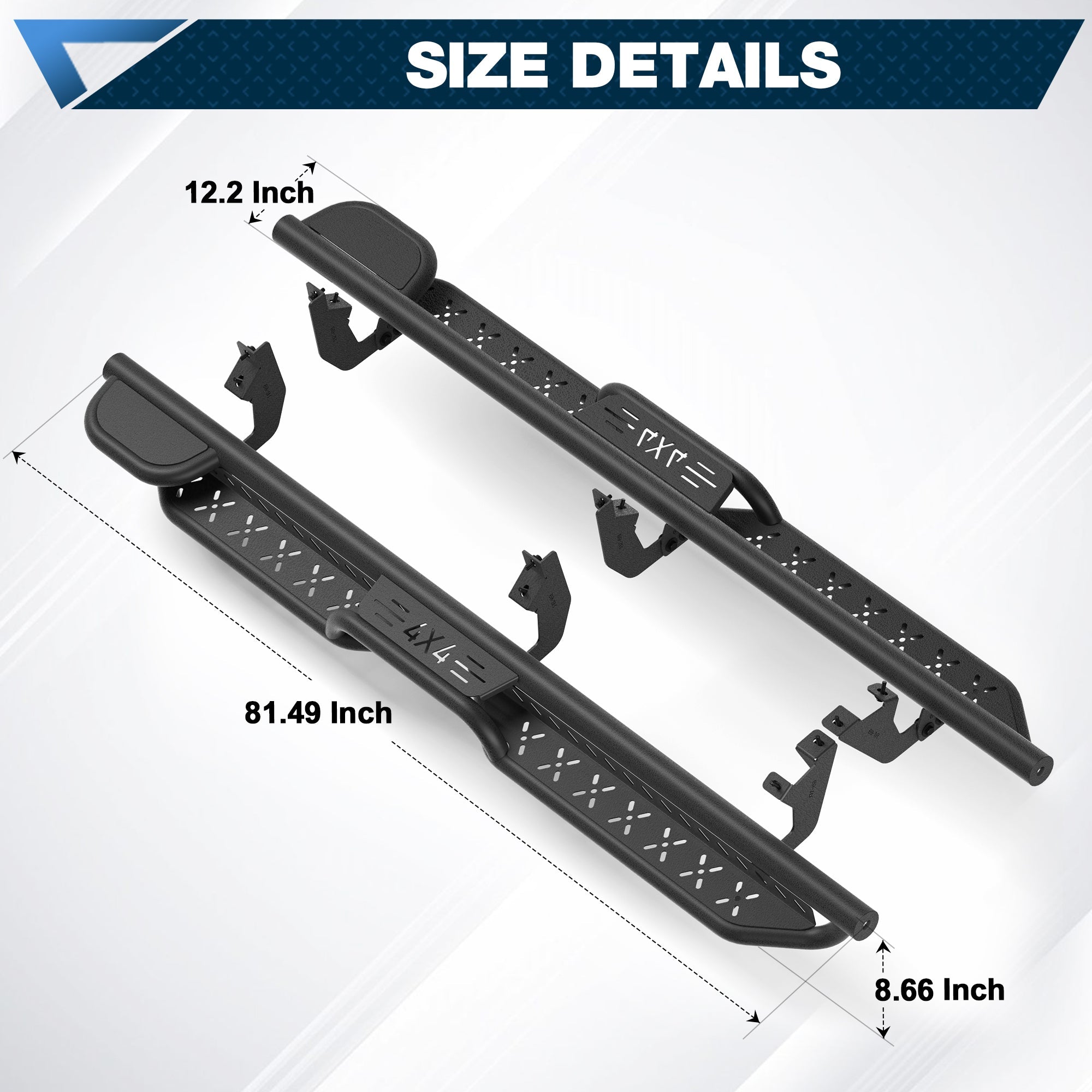 Ranger Running Boards Side Step Ford Ranger 2019 2020 2021 2022 2023 2024 SuperCrew(4 Door) - nadiaauto