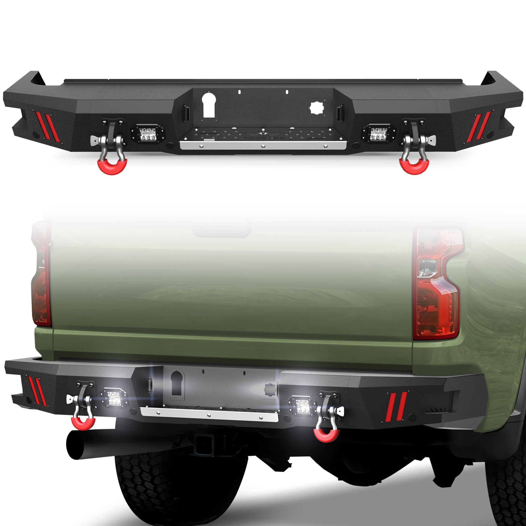 Rear Bumper for 2020 2021 2022 2023 2024 2025 2026 Chevy Silverado/GMC Sierra 2500/3500 HD - nadiaauto