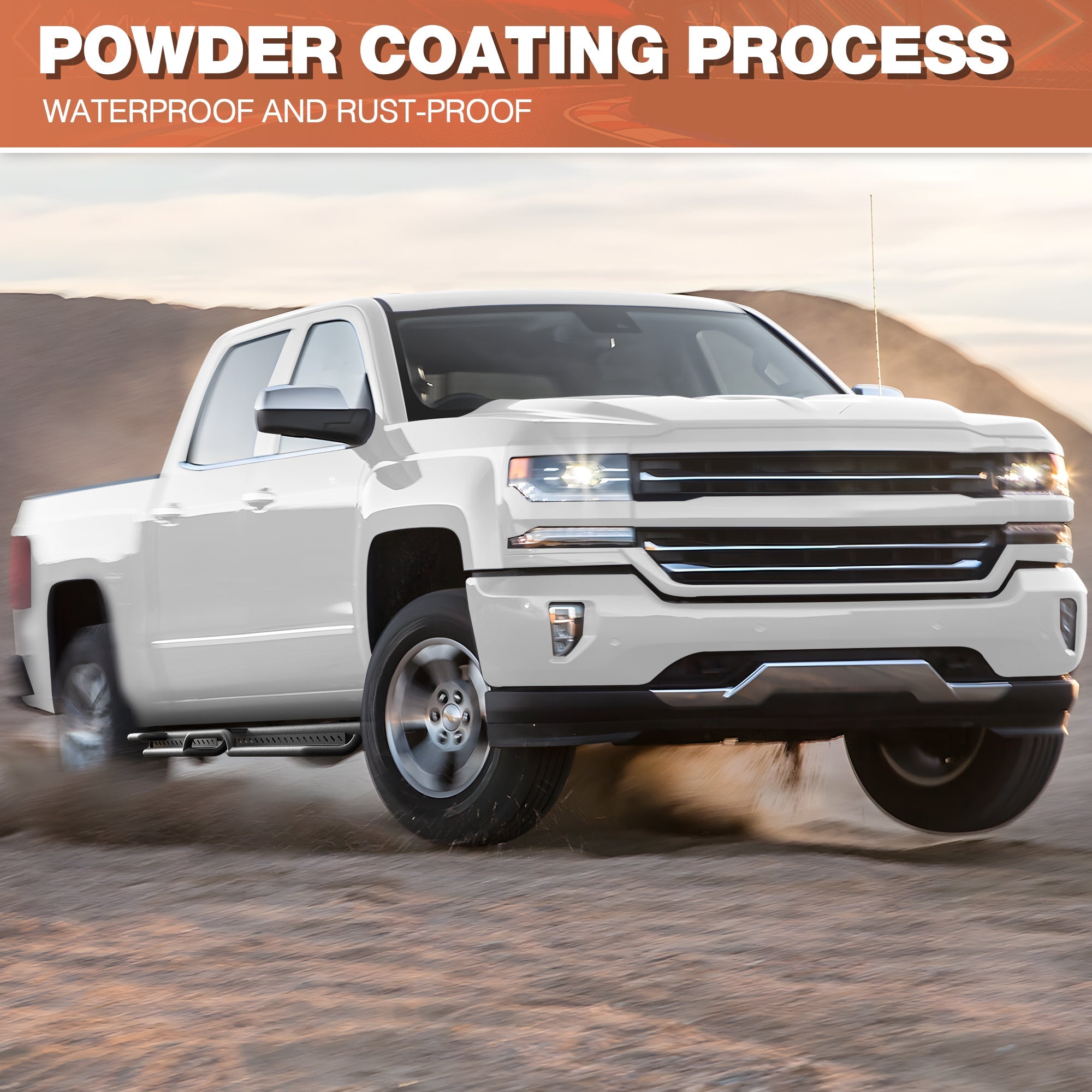 Premium Side Steps for Chevy Silverado & GMC Sierra 1500/2500HD/3500HD (07-18/07-19)