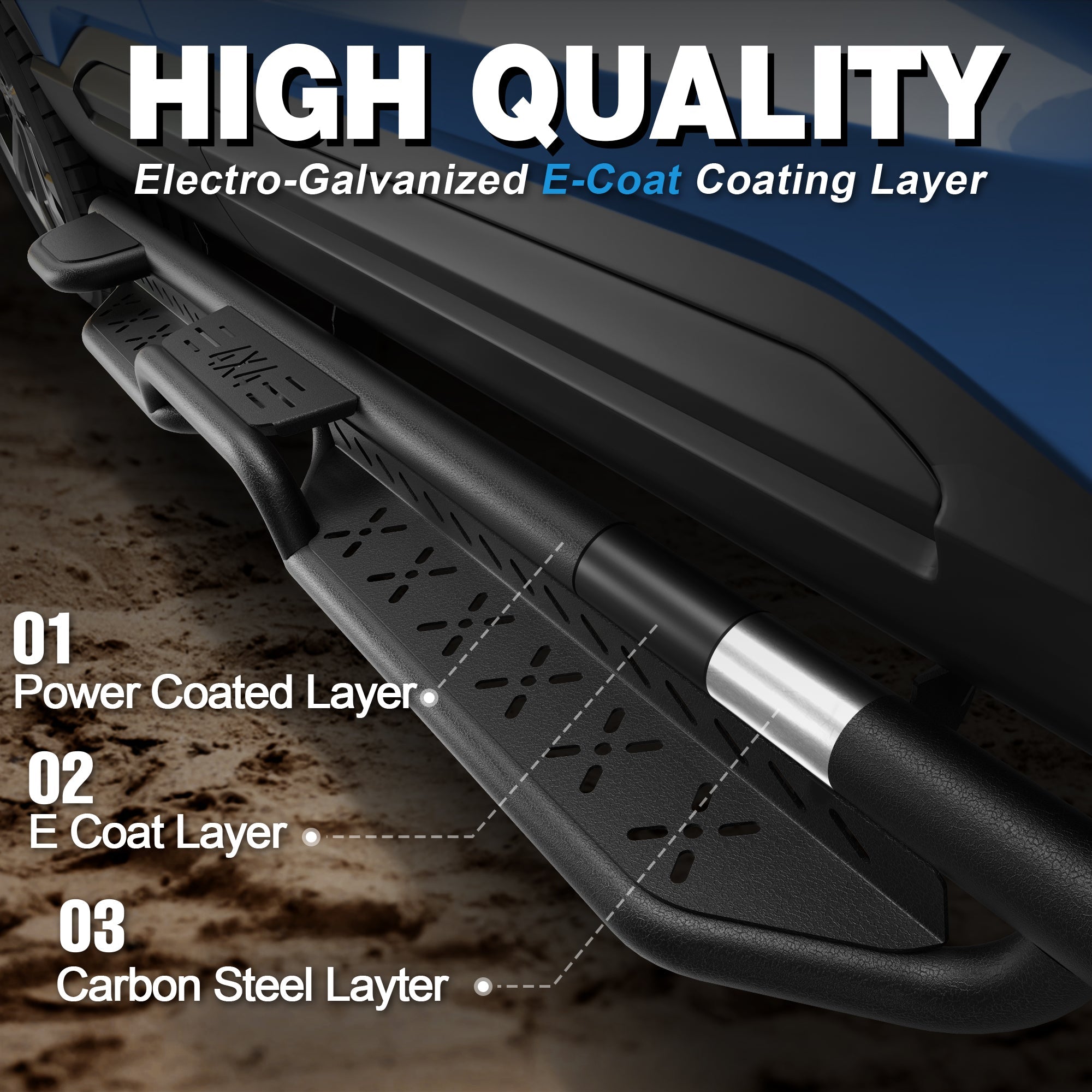 Running Boards Side Steps Compatible with 2022 - 2025 Toyota Tundra CrewMax - nadiaauto
