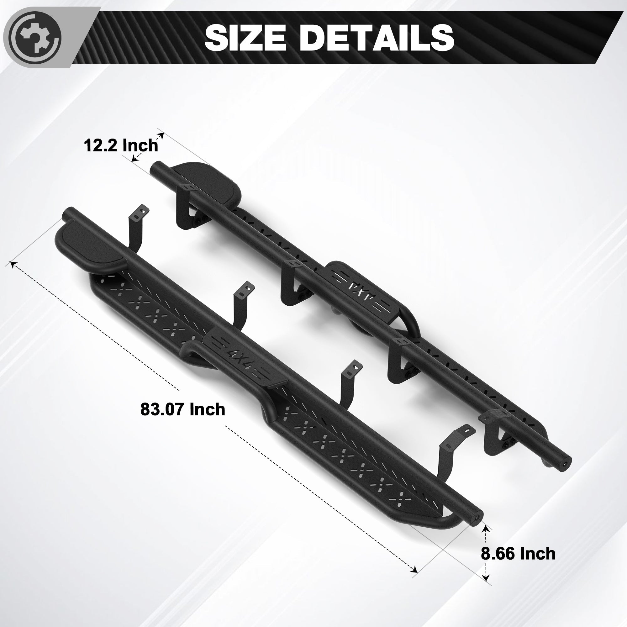 Running Boards Side Steps Compatible with 2022-2025 Toyota Tundra CrewMax - nadiaauto