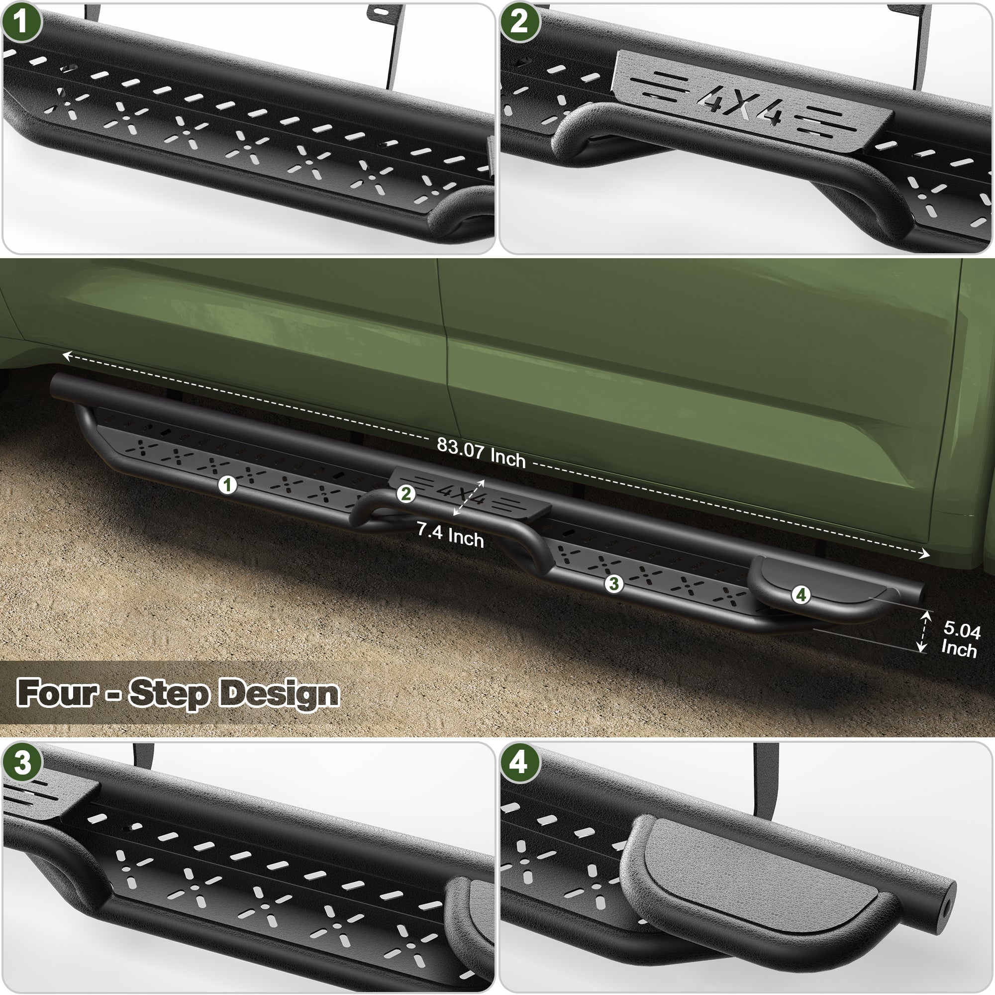Running Boards Side Steps Compatible with 2022-2025 Toyota Tundra CrewMax - nadiaauto
