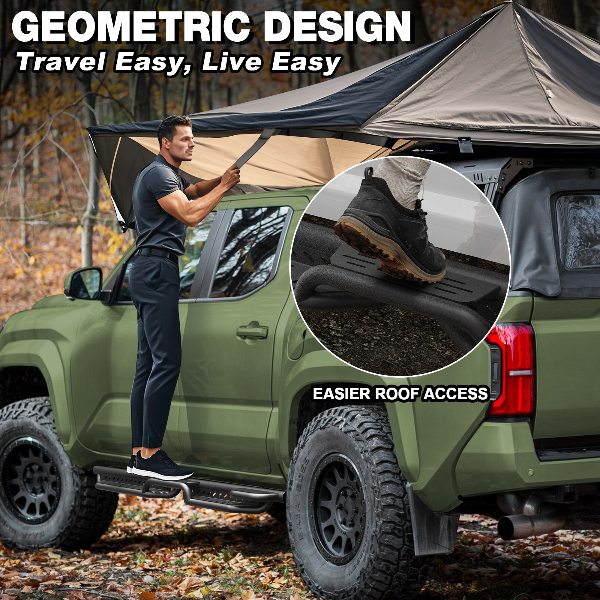 Running Boards Side Steps Compatible with 2022-2025 Toyota Tundra CrewMax - nadiaauto