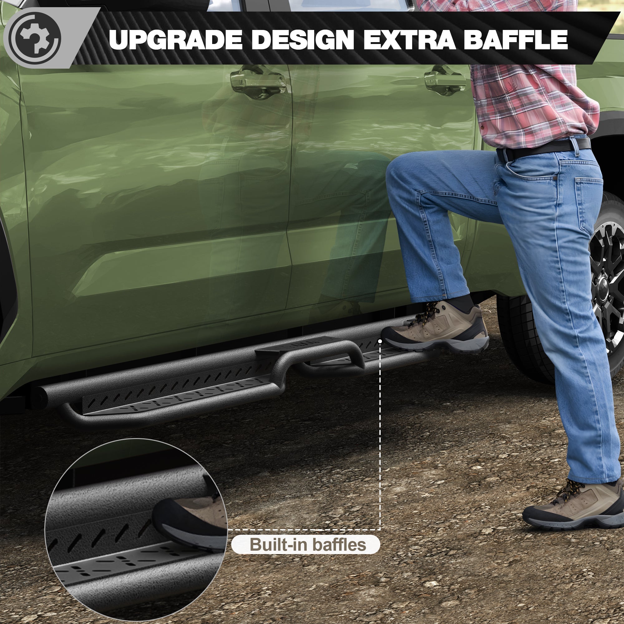 Running Boards Side Steps Compatible with 2022-2025 Toyota Tundra CrewMax - nadiaauto