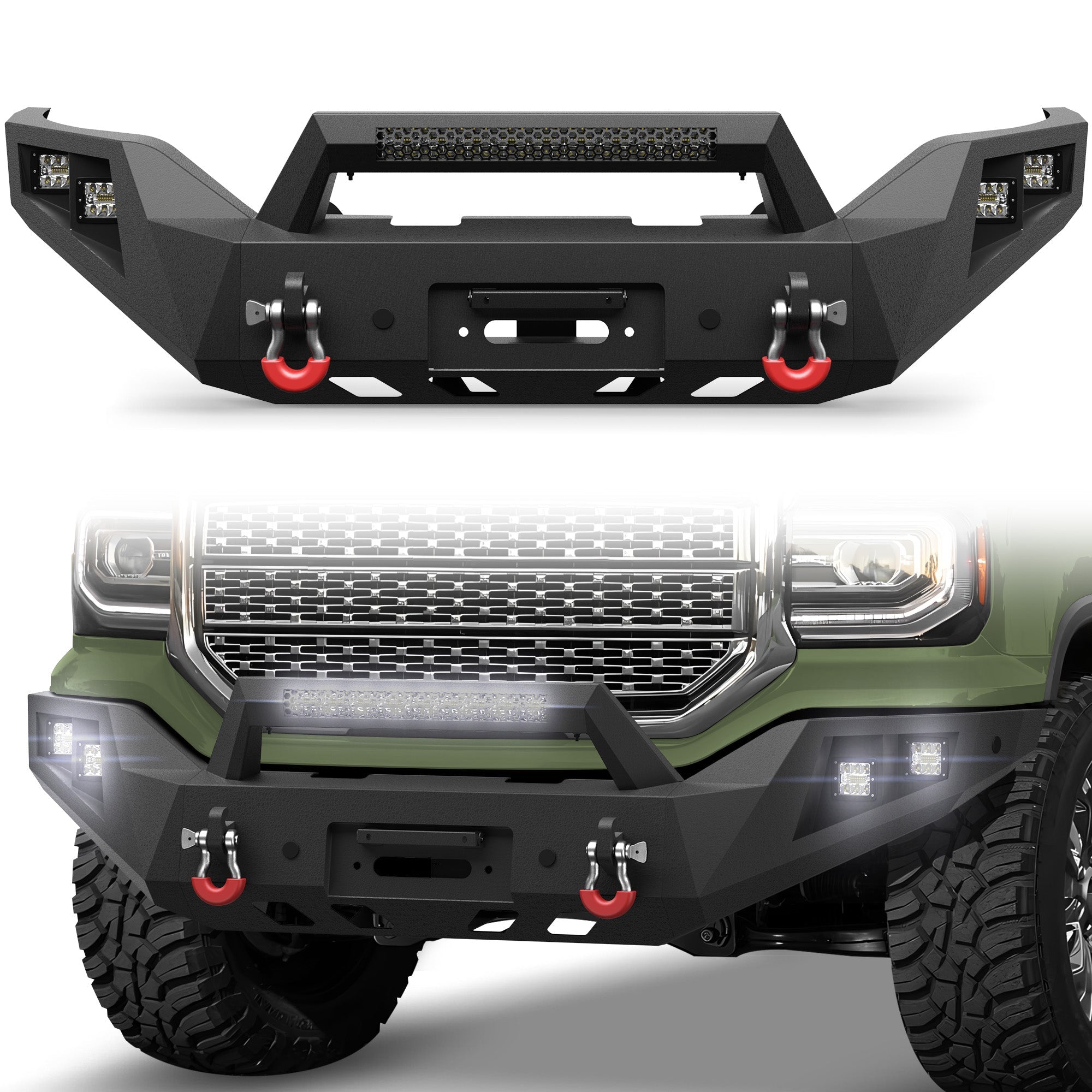 Sierra 1500 Front Bumper for 2016-2017-2018 GMC Sierra 1500 - nadiaauto