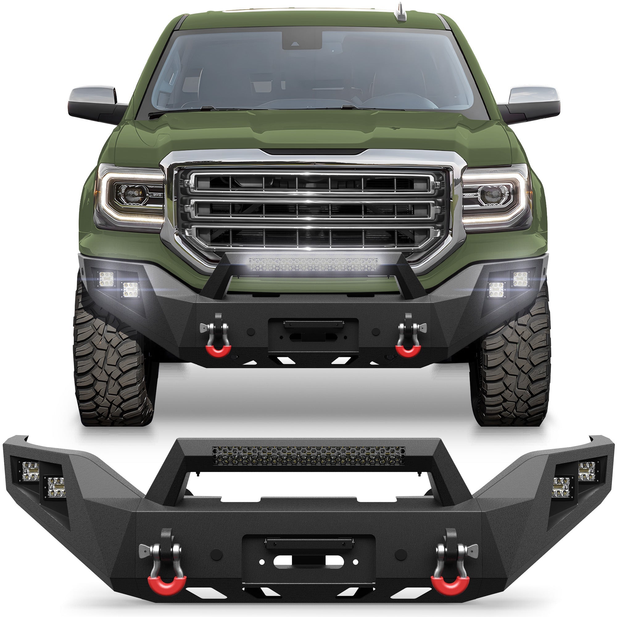 Sierra 1500 Front Bumper for 2016-2017-2018 GMC Sierra 1500 - nadiaauto