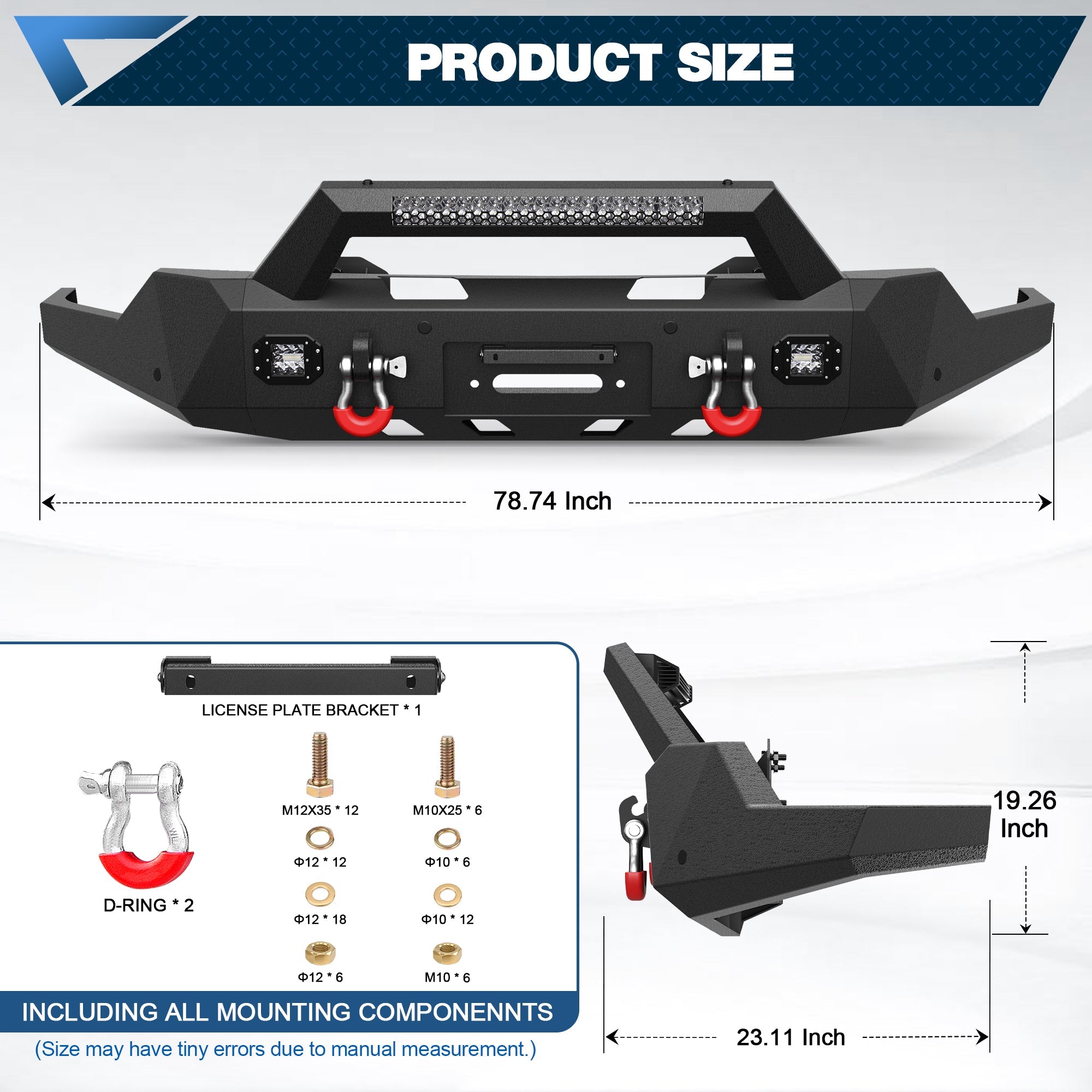 Sierra 1500 Front Bumper for 2019 2020 2021 2022 GMC Sierra 1500 (2019 Not Fit Limited and 2022 Only Fit Limited) - nadiaauto