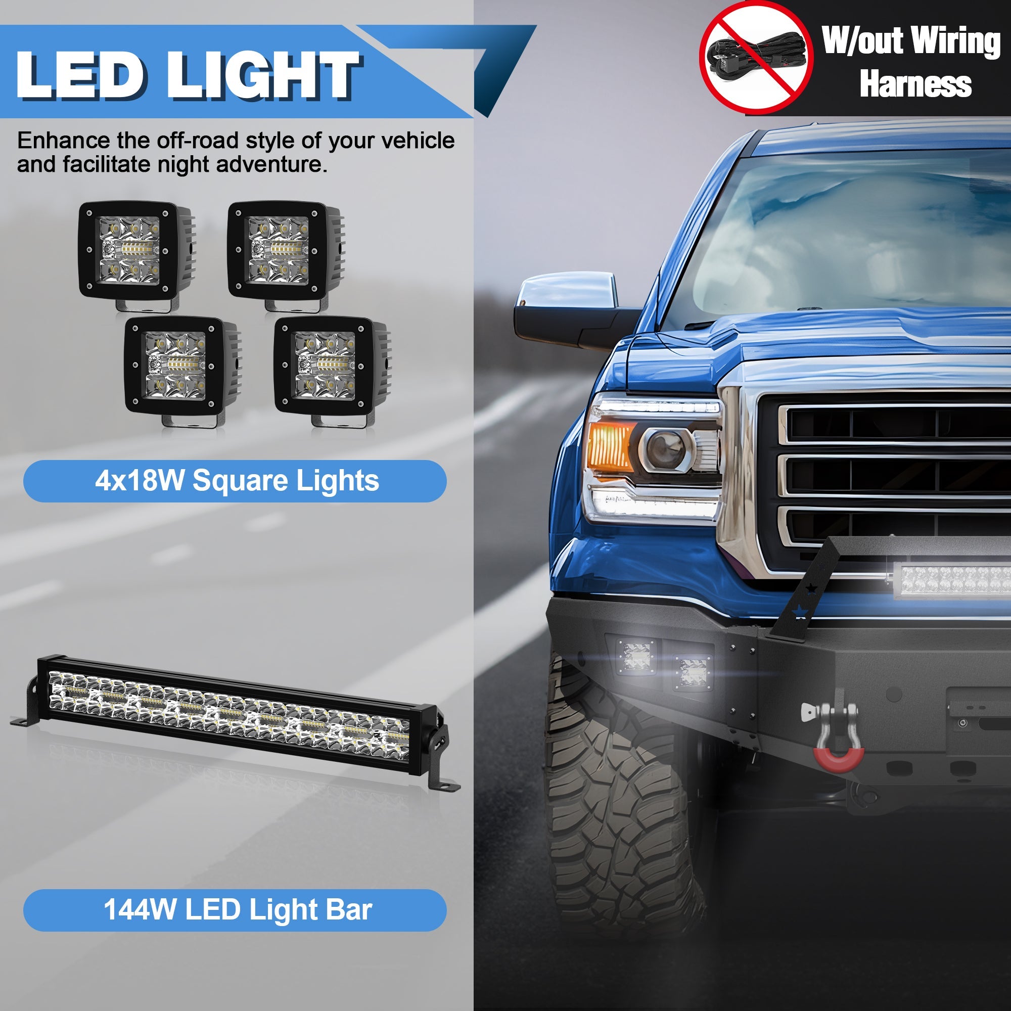 Sierra 1500 Steel Truck Front Bumper for 2014 2015 GMC Sierra 1500 w/Winch Plate - nadiaauto