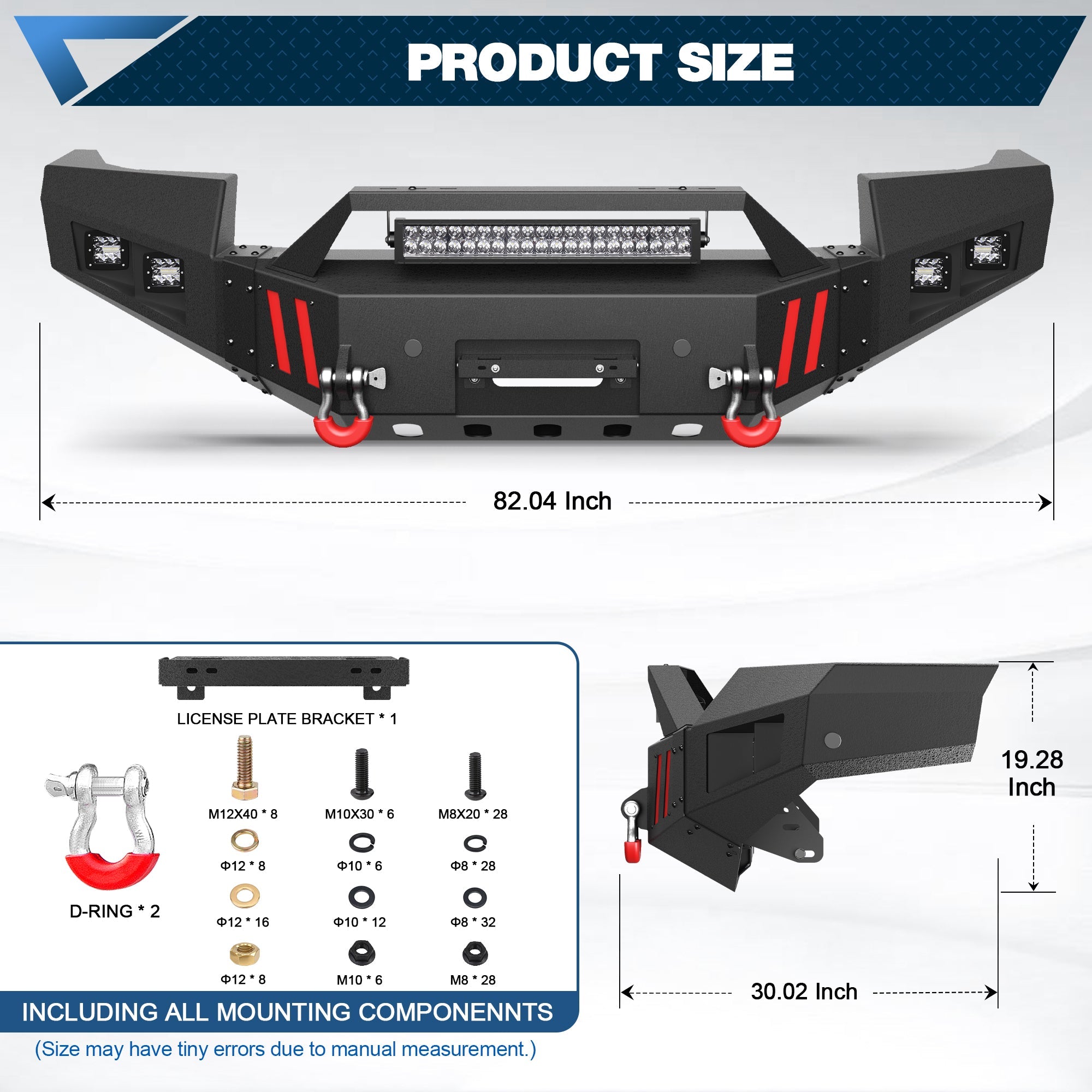 Sierra 2500 Front Bumper Compatible with GMC Sierra 2500/3500 HD 2011 2012 2013 2014 with Winch Plate - nadiaauto