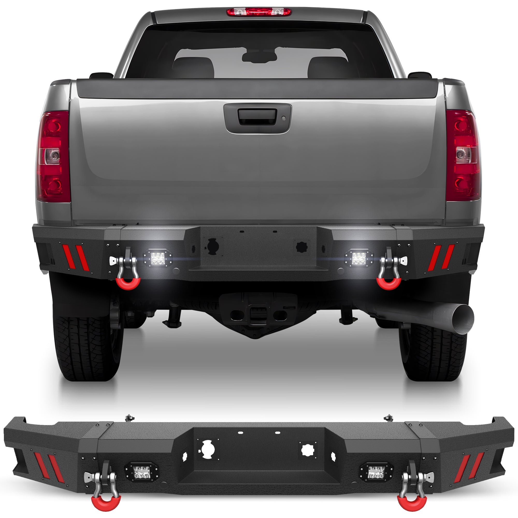Sierra 2500/3500 HD Rear Bumper for 2011 2012 2013 2014 Chevy Silverado/GMC Sierra 2500/3500 HD - nadiaauto