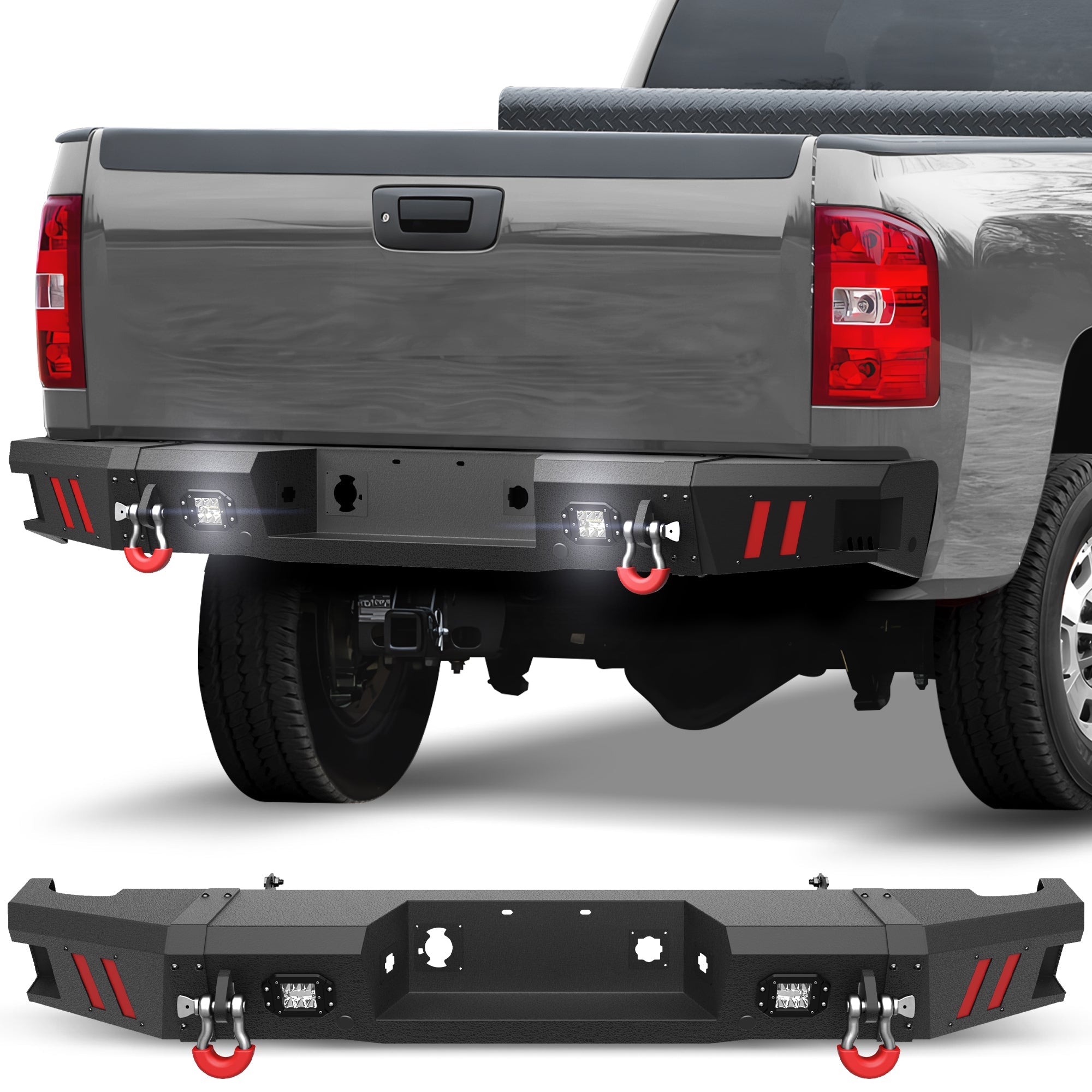 Sierra 2500/3500 HD Rear Bumper for 2011 2012 2013 2014 Chevy Silverado/GMC Sierra 2500/3500 HD - nadiaauto