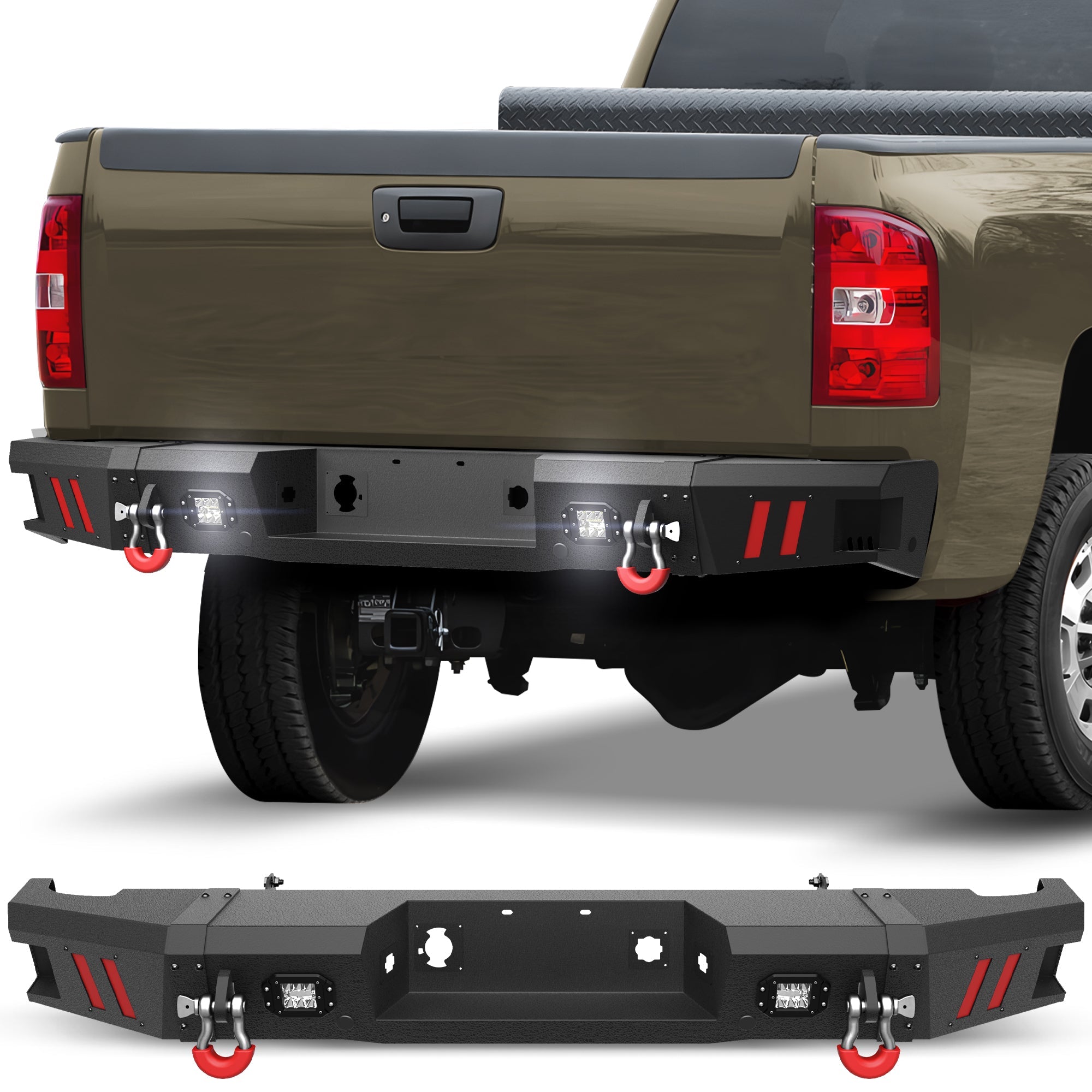 Sierra 2500/3500 HD Rear Bumper for 2011 2012 2013 2014 Chevy Silverado/GMC Sierra 2500/3500 HD - nadiaauto