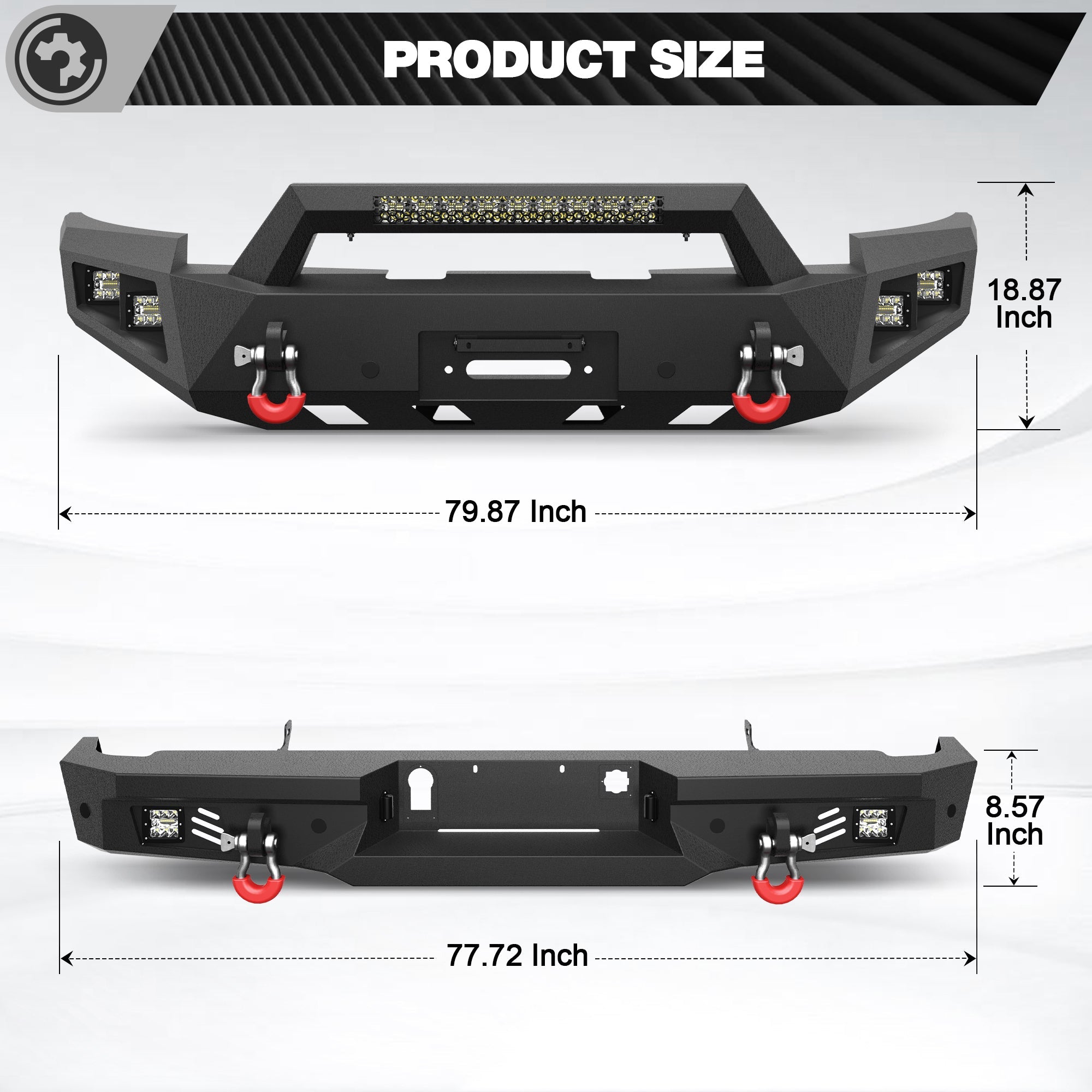 Silverado 1500 Front and Rear Bumper Set for 2014 2015 Chevy Silverado 1500 Pickup Truck - nadiaauto
