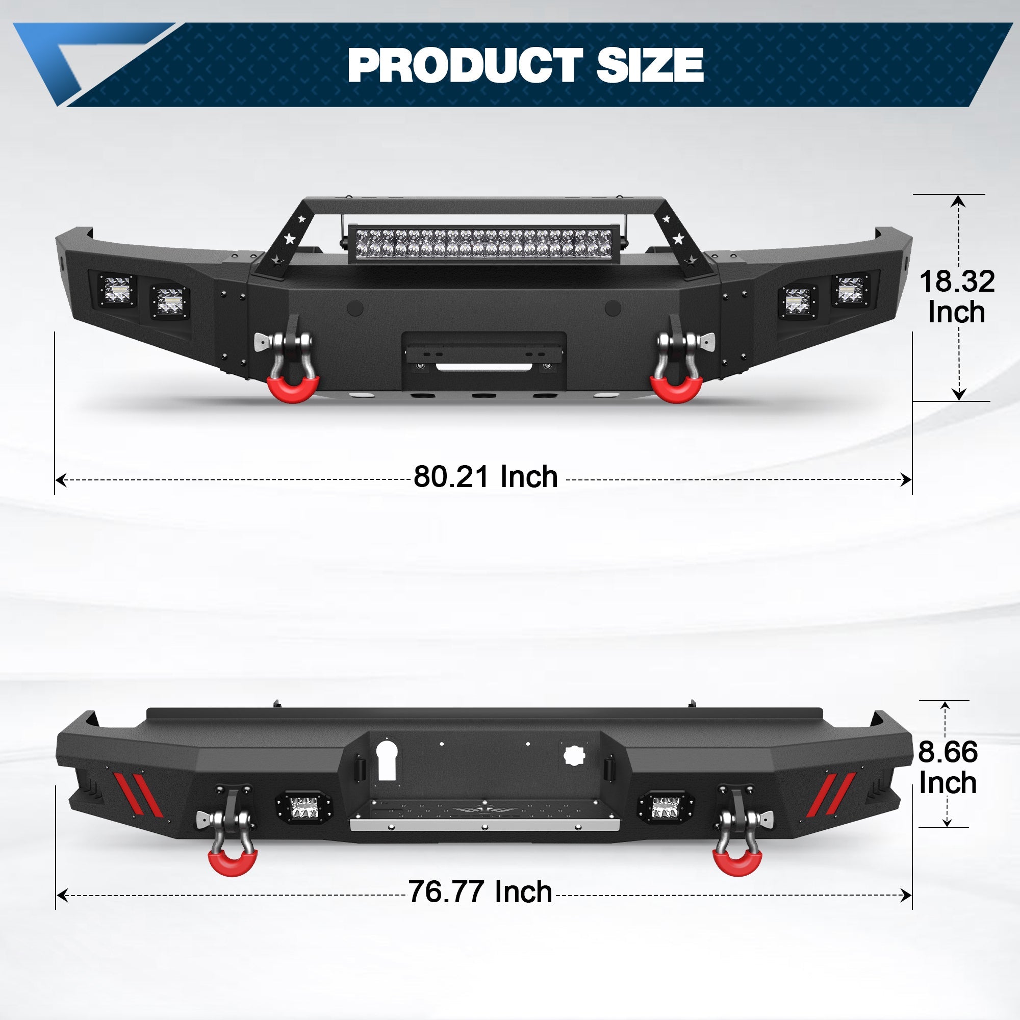 Silverado 1500 Front and Rear Bumper Set for 2014 2015 Chevy Silverado 1500 Pickup w/Winch Plate - nadiaauto