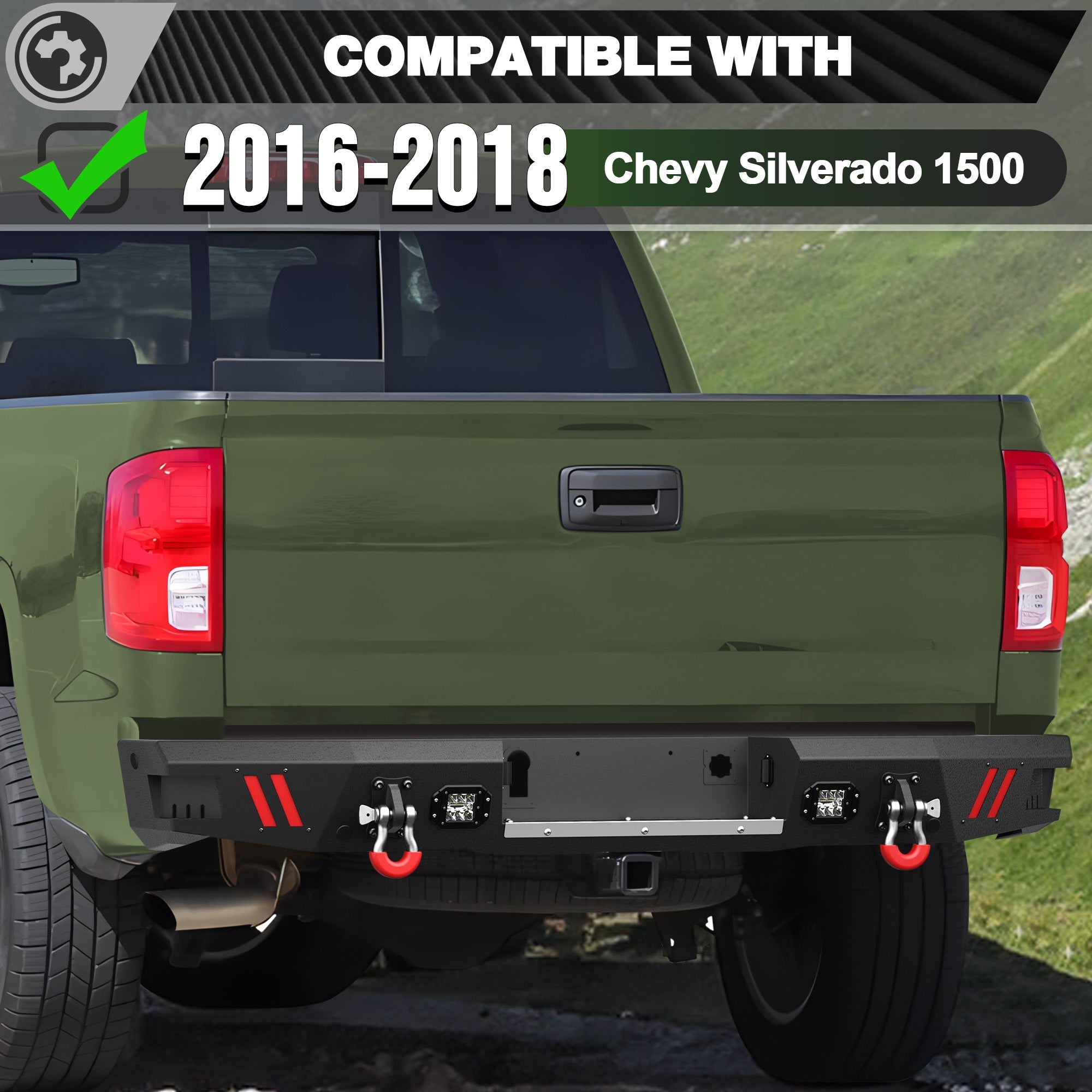 Silverado 1500 Front and Rear Bumpers Fit 2016 2017 2018 Chevrolet Silverado 1500 - nadiaauto