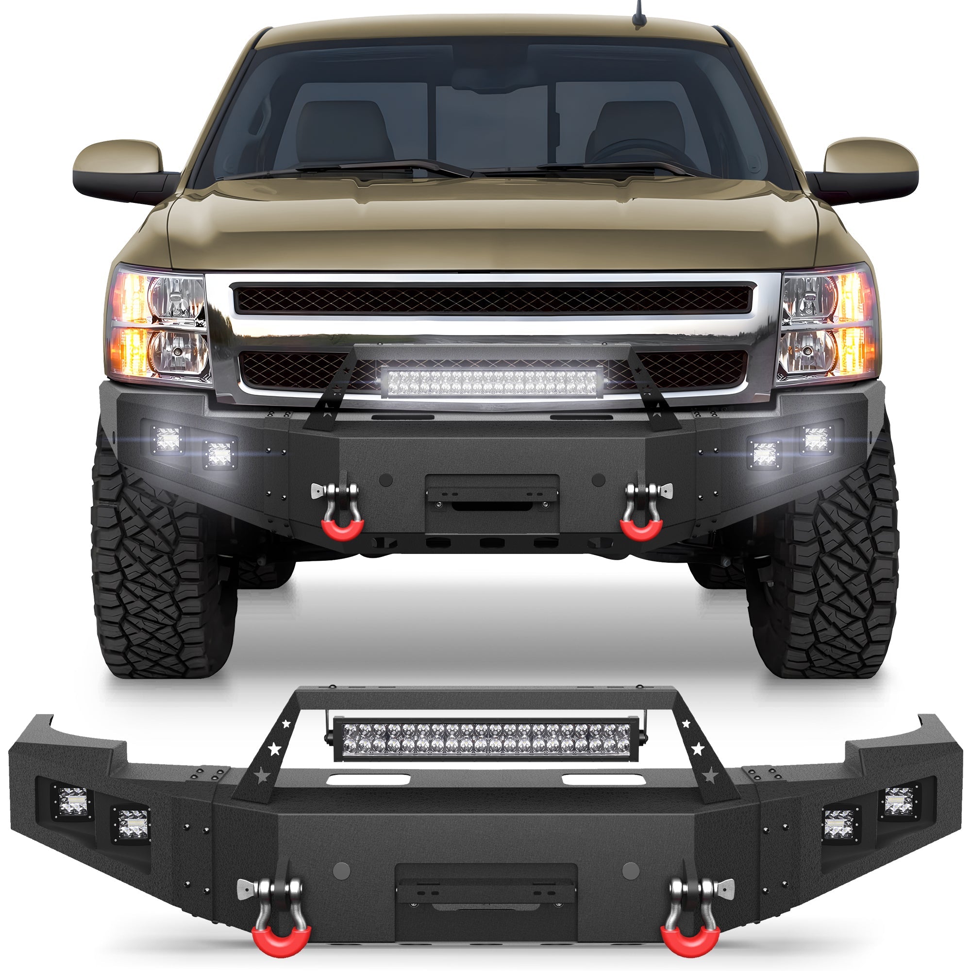 Silverado 1500 Front Bumper for 2007 2008 2009 2010 2011 2012 2013 Chevy Silverado 1500 Pickup - nadiaauto