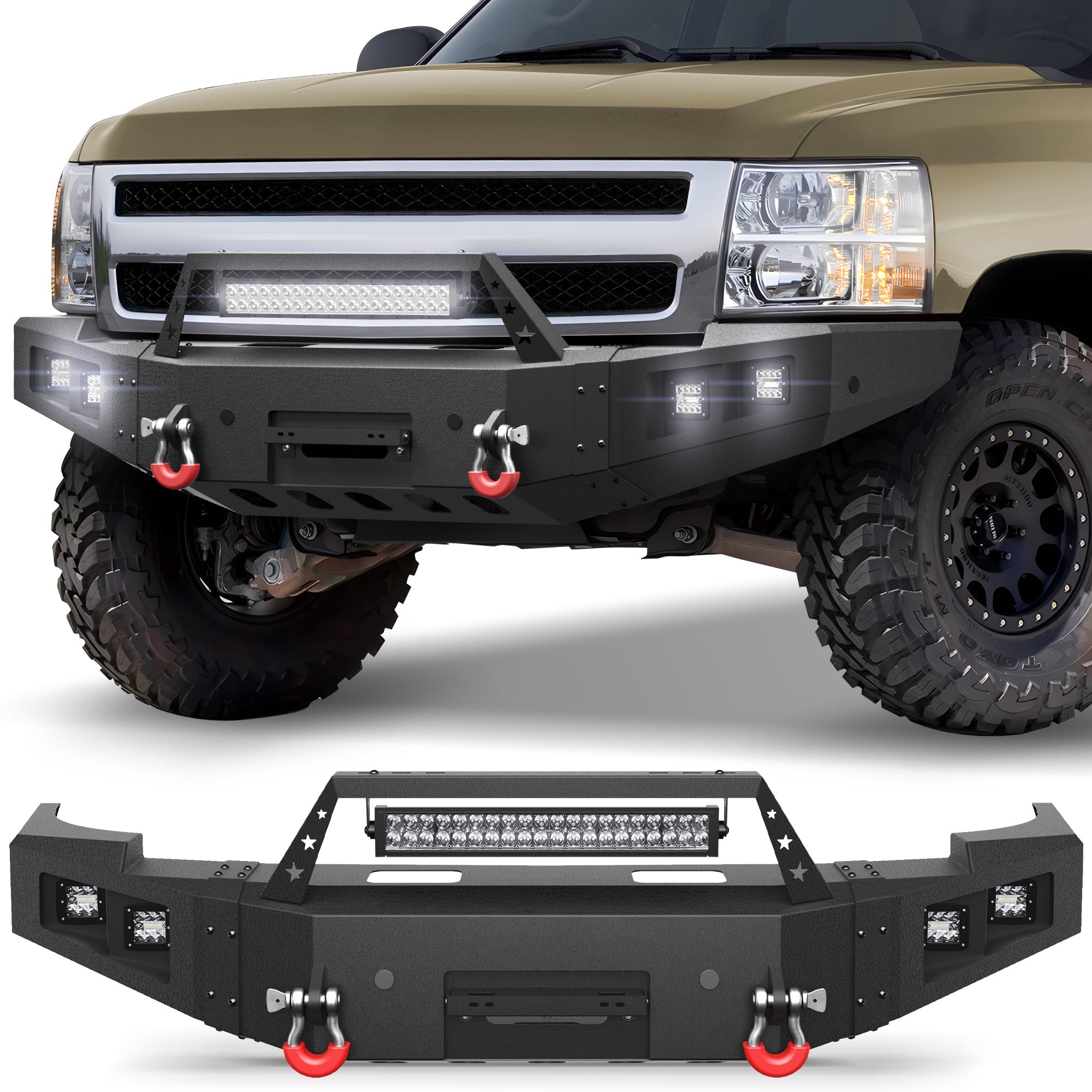 Silverado 1500 Front Bumper for 2007 2008 2009 2010 2011 2012 2013 Chevy Silverado 1500 Pickup - nadiaauto