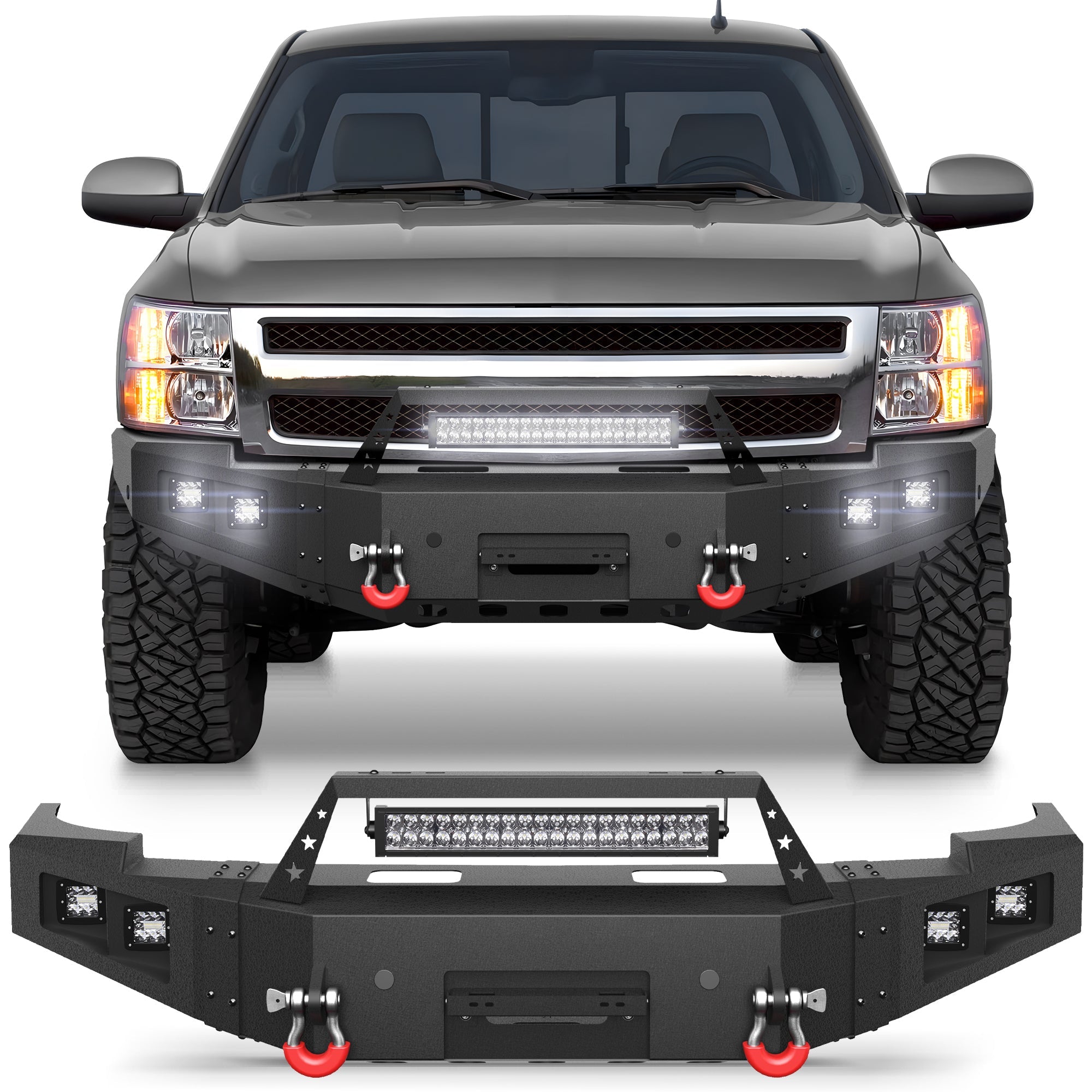 Silverado 1500 Front Bumper for 2007 2008 2009 2010 2011 2012 2013 Chevy Silverado 1500 Pickup - nadiaauto
