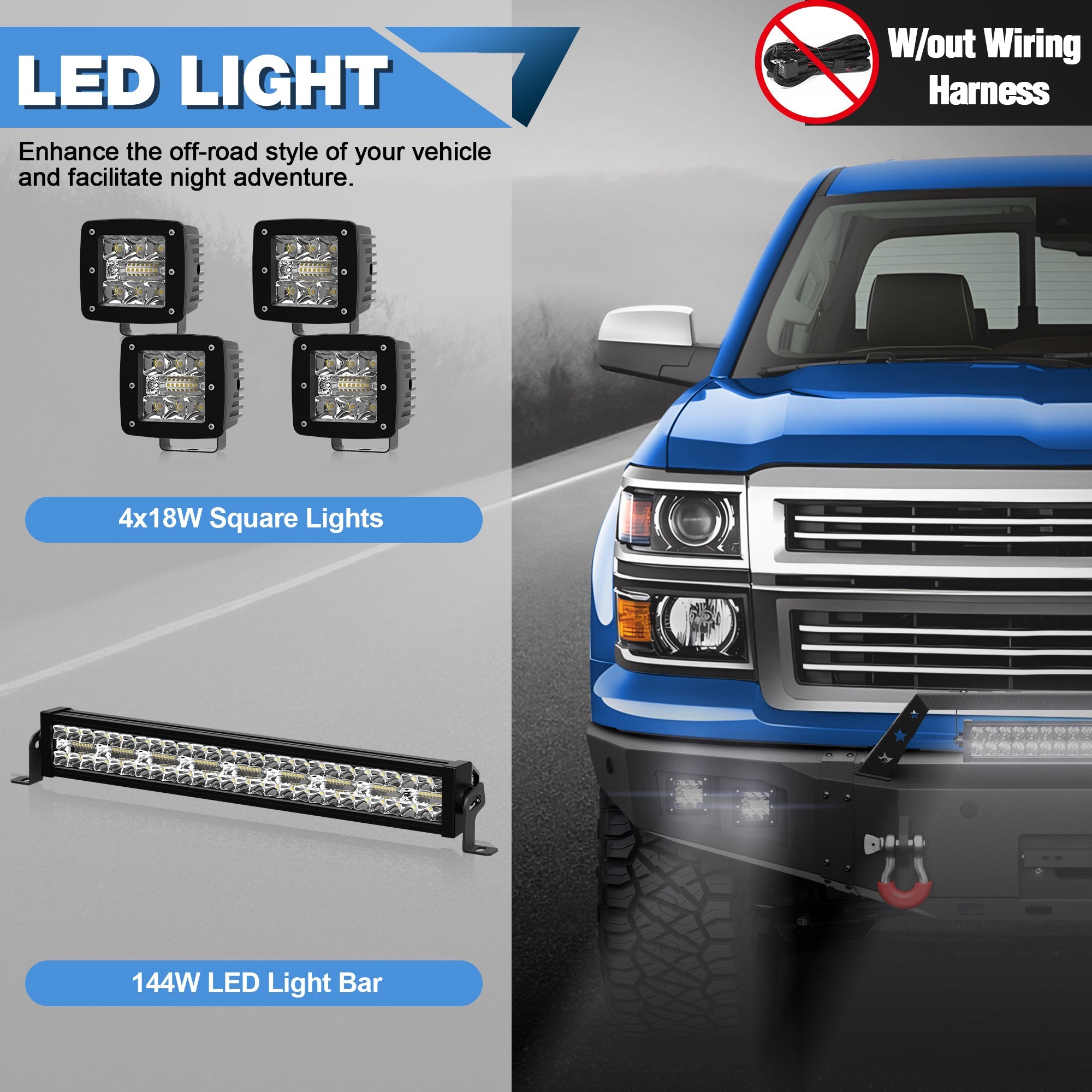 Silverado 1500 Front Bumper for Chevy Silverado 1500 2014 2015 Pickup Truck Bumper with Winch Plate - nadiaauto