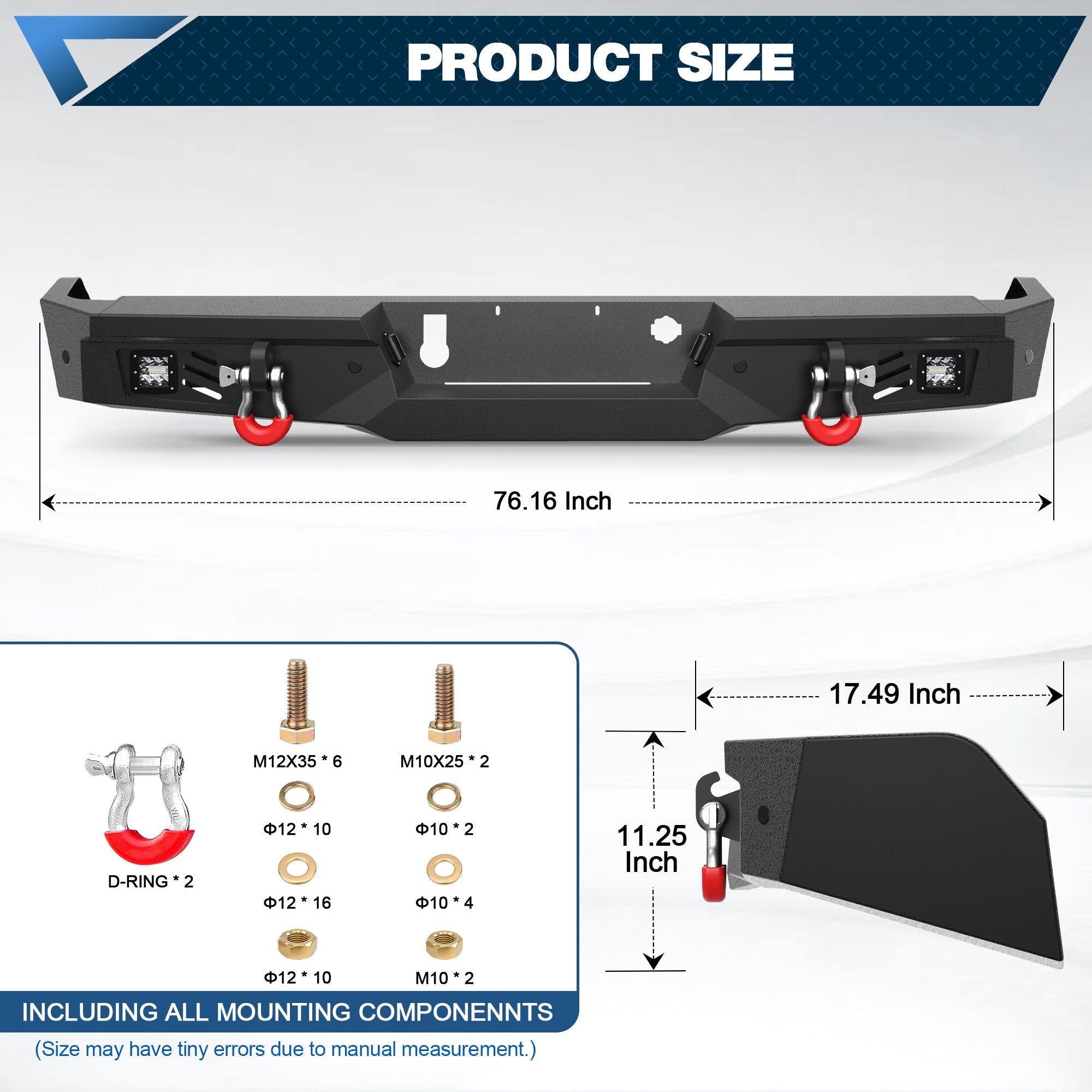 Silverado 1500 Rear Bumper for 2019 2020 2021 2022 2023 2024 2025 Chevy Silverado 1500 / GMC Sierra 1500 - nadiaauto