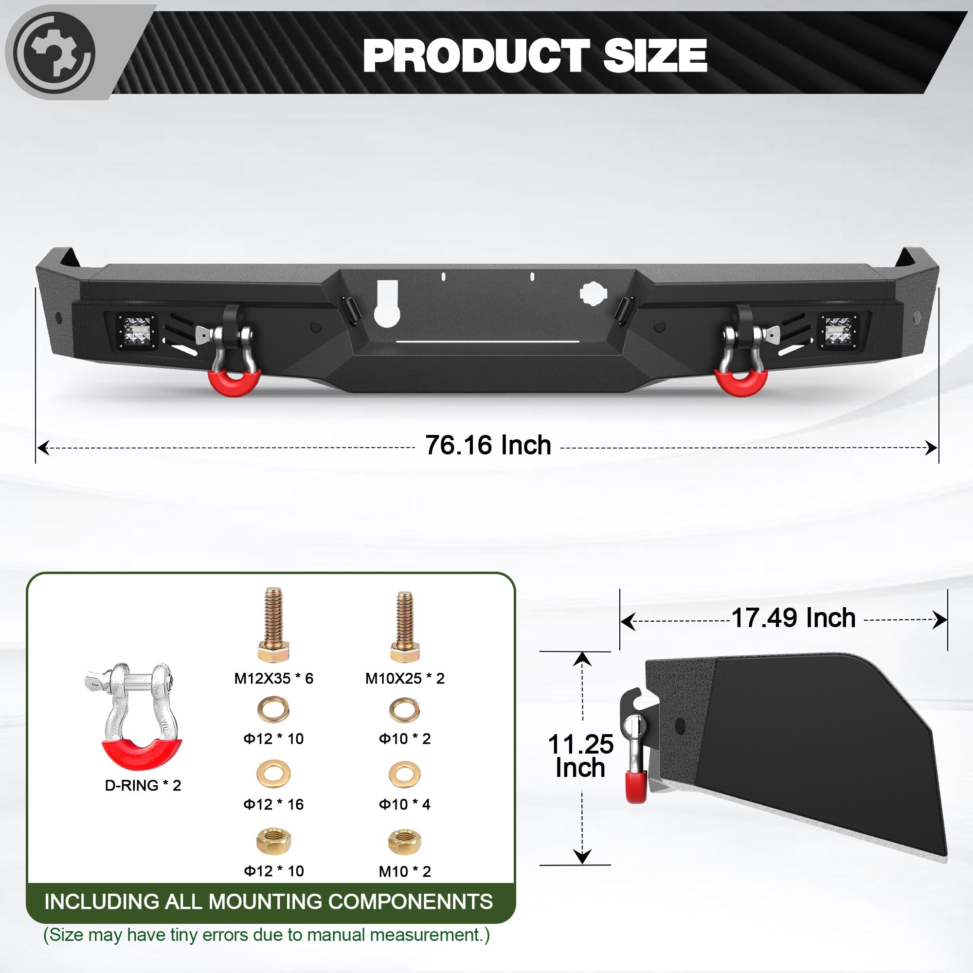 Silverado 1500 Rear Bumper for 2019 2020 2021 2022 2023 2024 2025 Chevy Silverado 1500 / GMC Sierra 1500 - nadiaauto