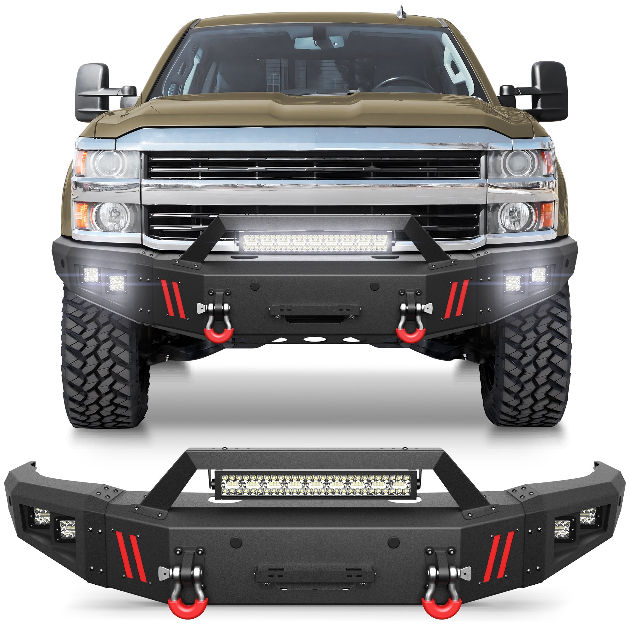 Silverado 2500 Front Truck Bumper for 2015 2016 2017 2018 2019 Chevrolet Silverado 2500/3500 HD - nadiaauto