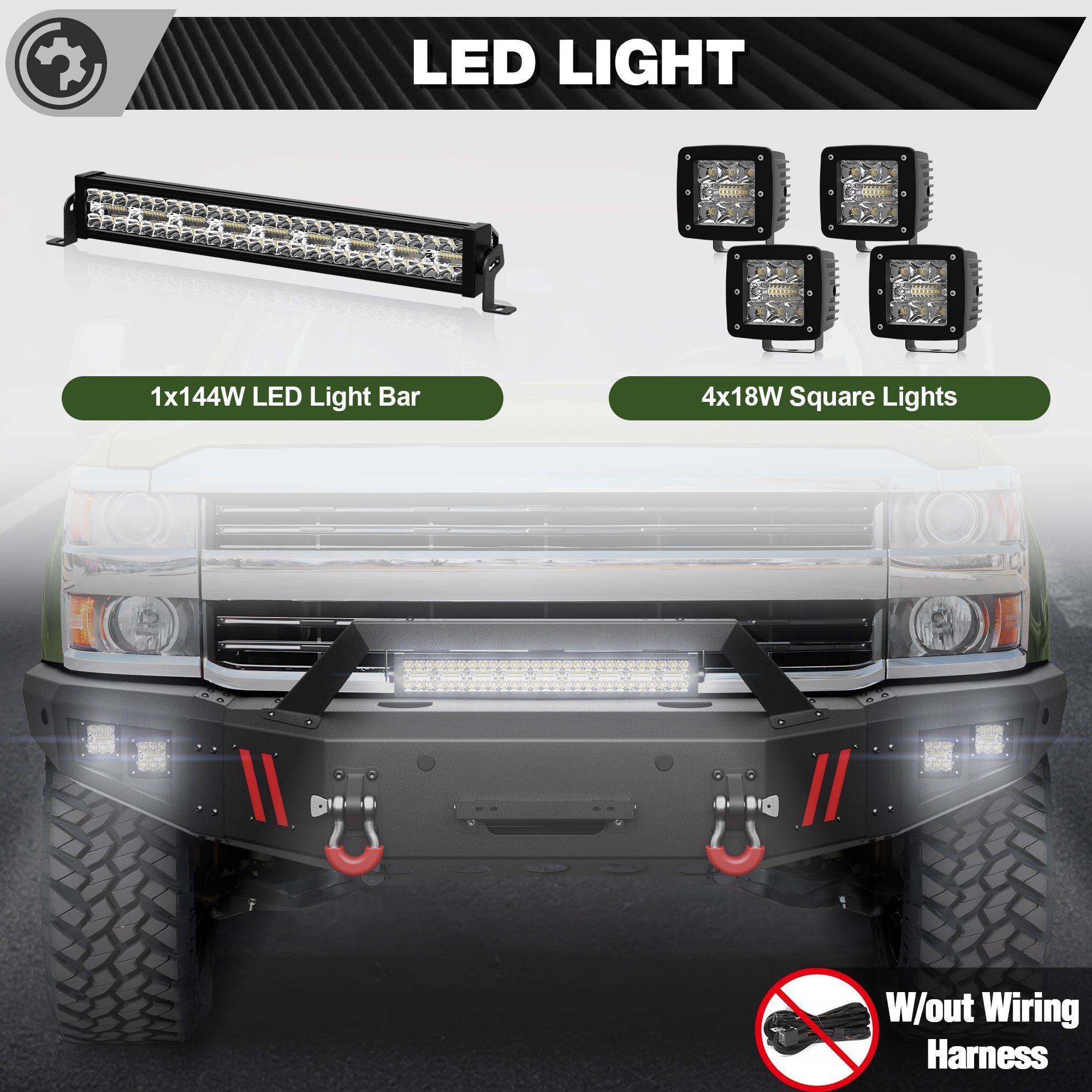 Silverado 2500 Front Truck Bumper for 2015 2016 2017 2018 2019 Chevrolet Silverado 2500/3500 HD - nadiaauto