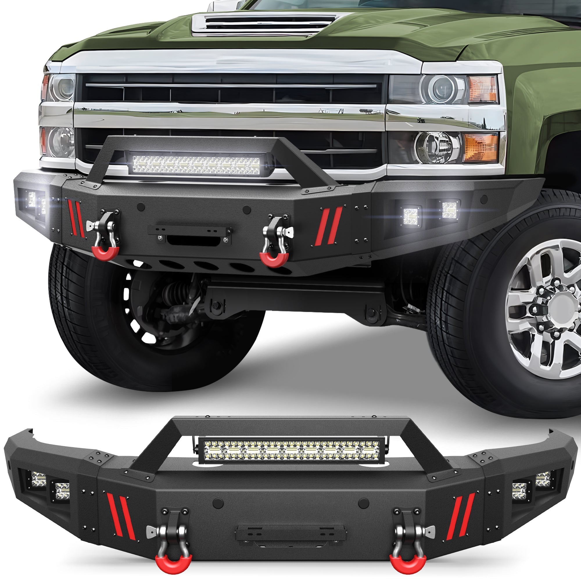 Silverado 2500 Front Truck Bumper for 2015 2016 2017 2018 2019 Chevrolet Silverado 2500/3500 HD - nadiaauto
