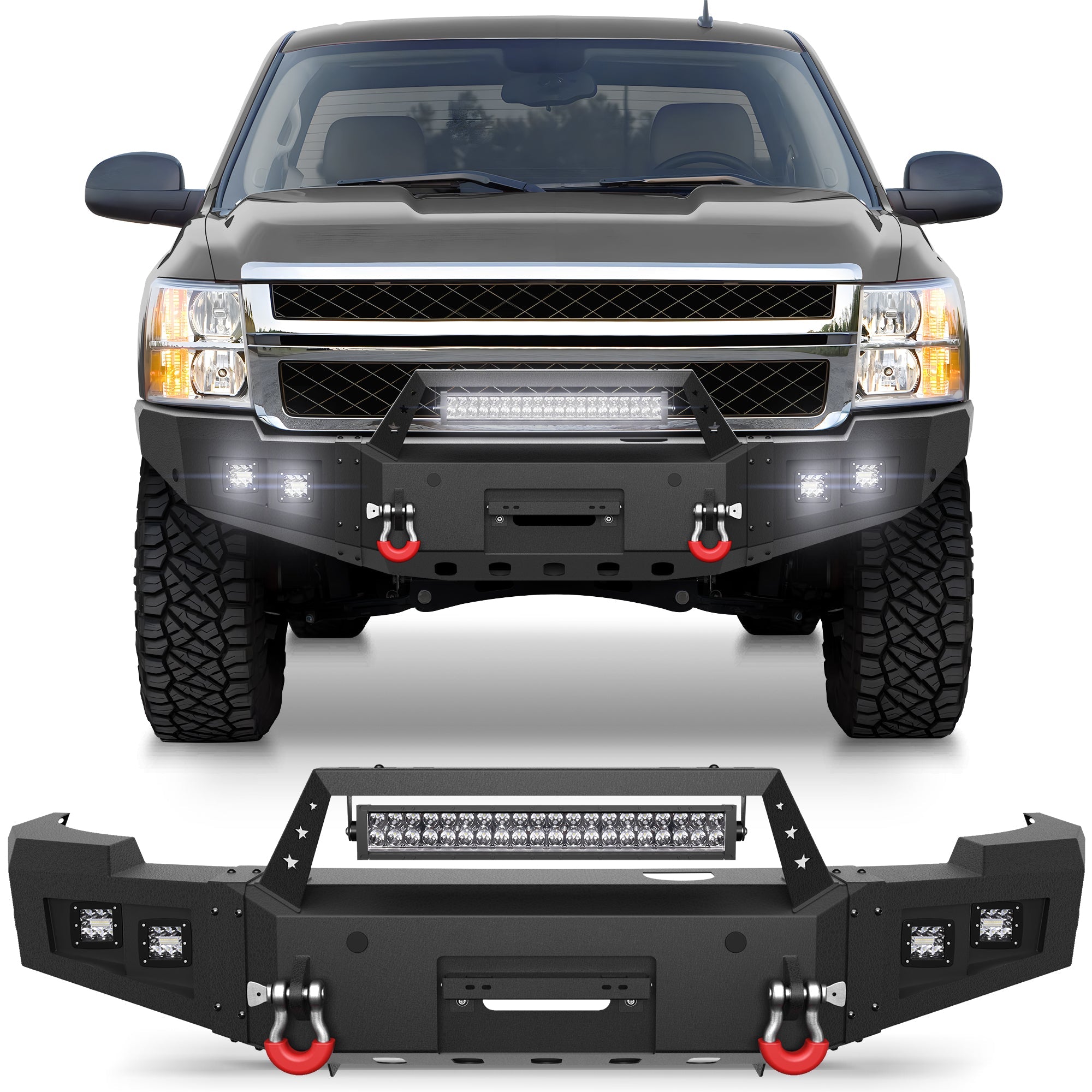 Silverado 2500/3500 Front Bumper Compatible with 2011 2012 2013 2014 Chevy Silverado 2500/3500 - nadiaauto