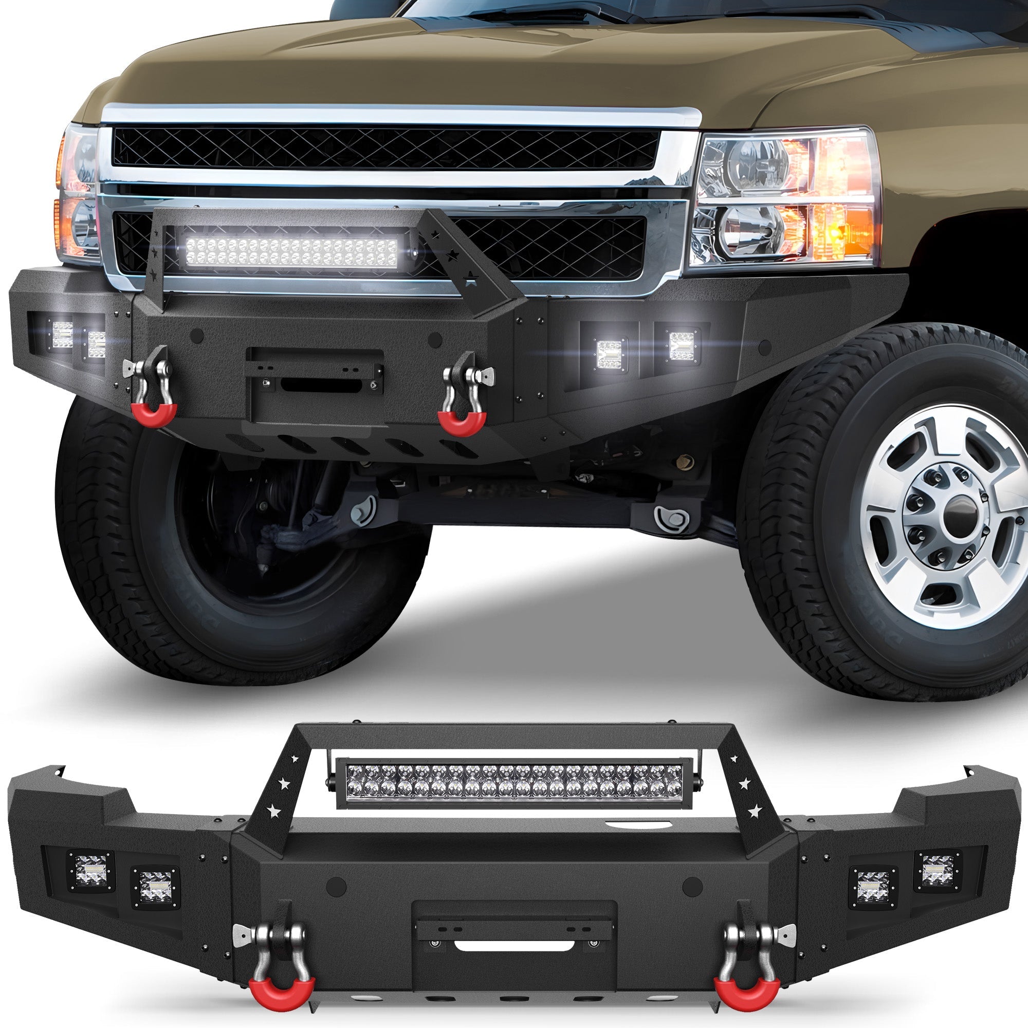 Silverado 2500/3500 Front Bumper Compatible with 2011 2012 2013 2014 Chevy Silverado 2500/3500 - nadiaauto