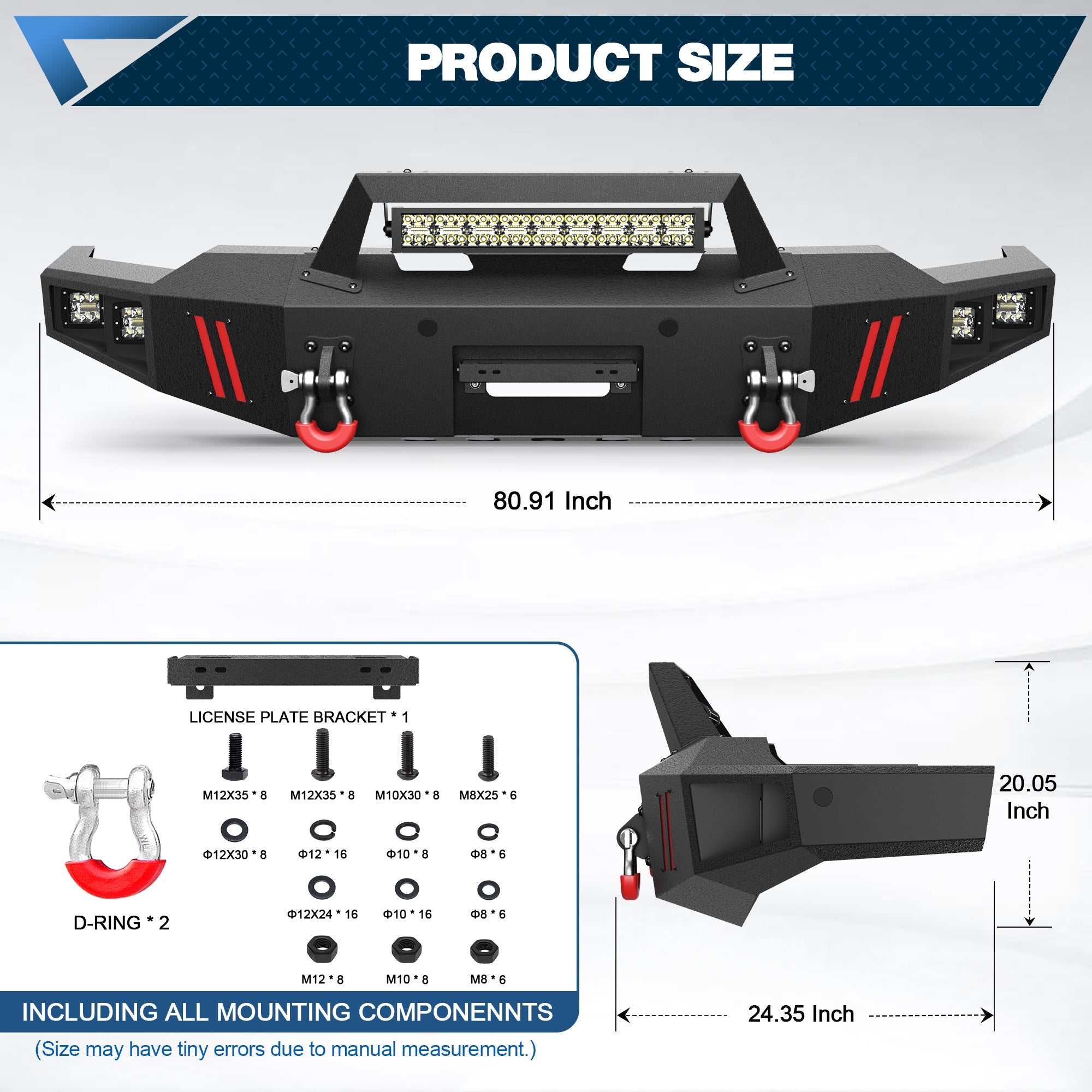 Silverado 2500/3500 Front Bumper for 2020 2021 2022 2023 Chevy Silverado 2500/3500 2020 - 2023 w/Winch Plate - nadiaauto
