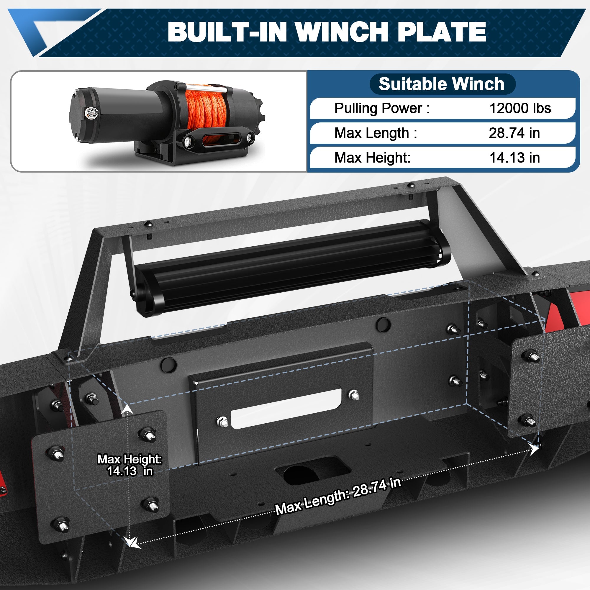 Silverado 2500/3500 Front Bumper for 2020 2021 2022 2023 Chevy Silverado 2500/3500 2020 - 2023 w/Winch Plate - nadiaauto