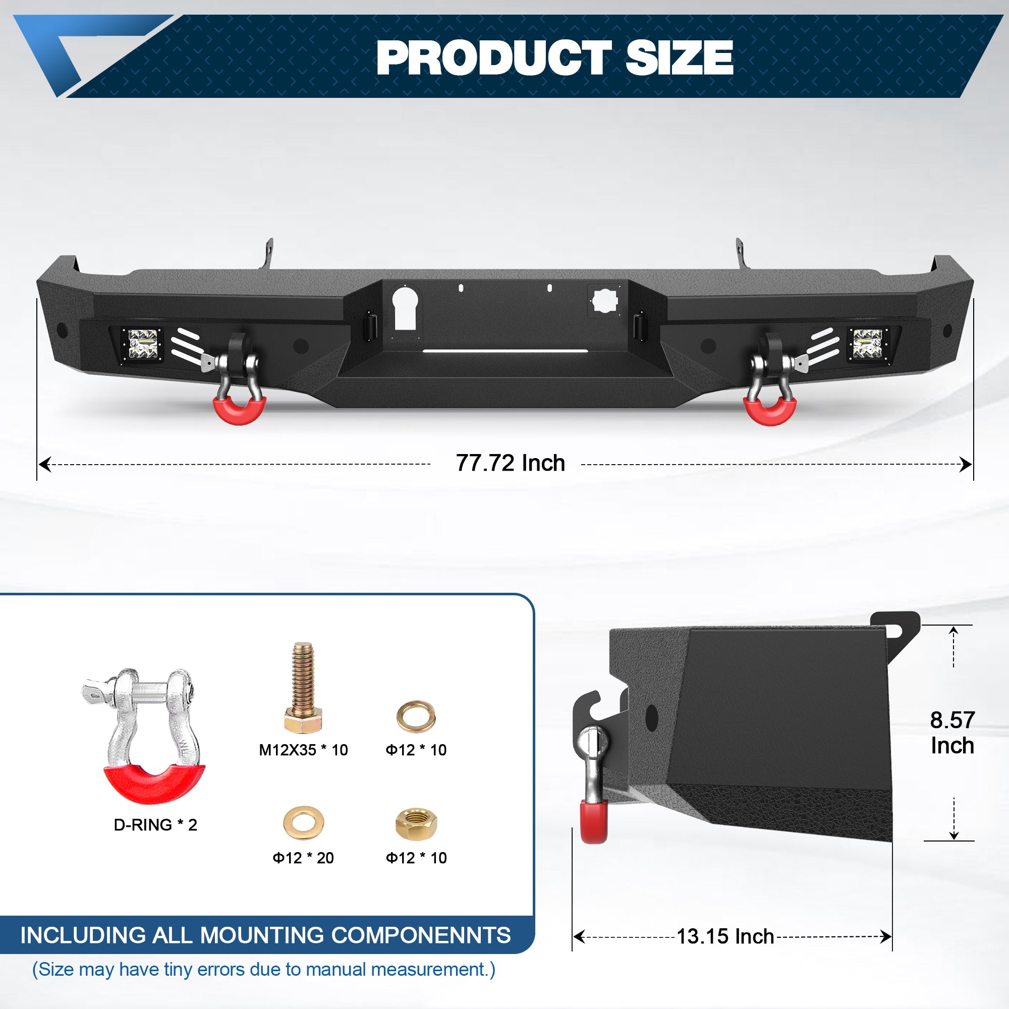 Silverado Rear Back Bumper for 2014 2015 2016 2017 2018 Chevy Silverado 1500/GMC Sierra 1500 - nadiaauto