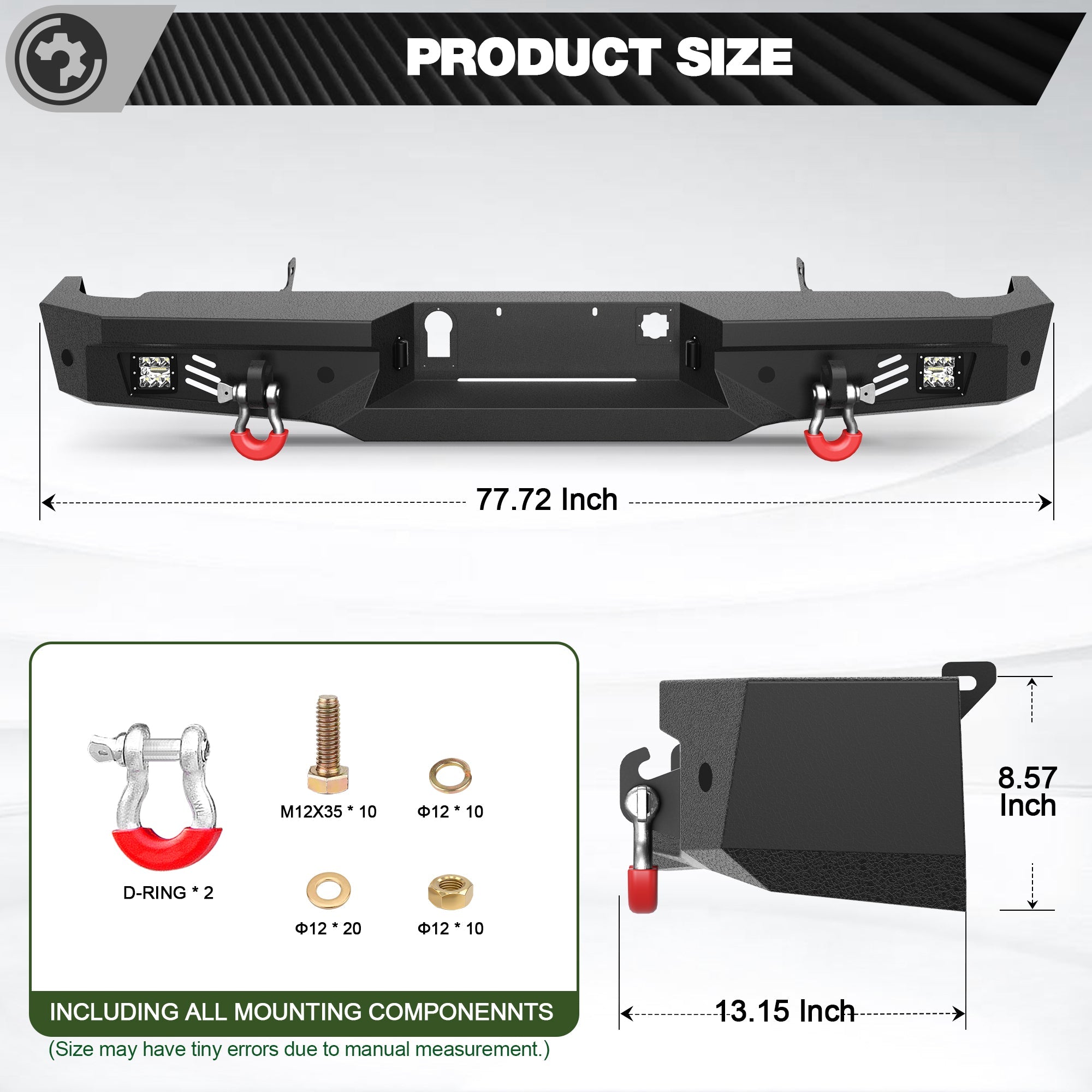 Silverado Rear Back Bumper for 2014 2015 2016 2017 2018 Chevy Silverado 1500/GMC Sierra 1500 - nadiaauto