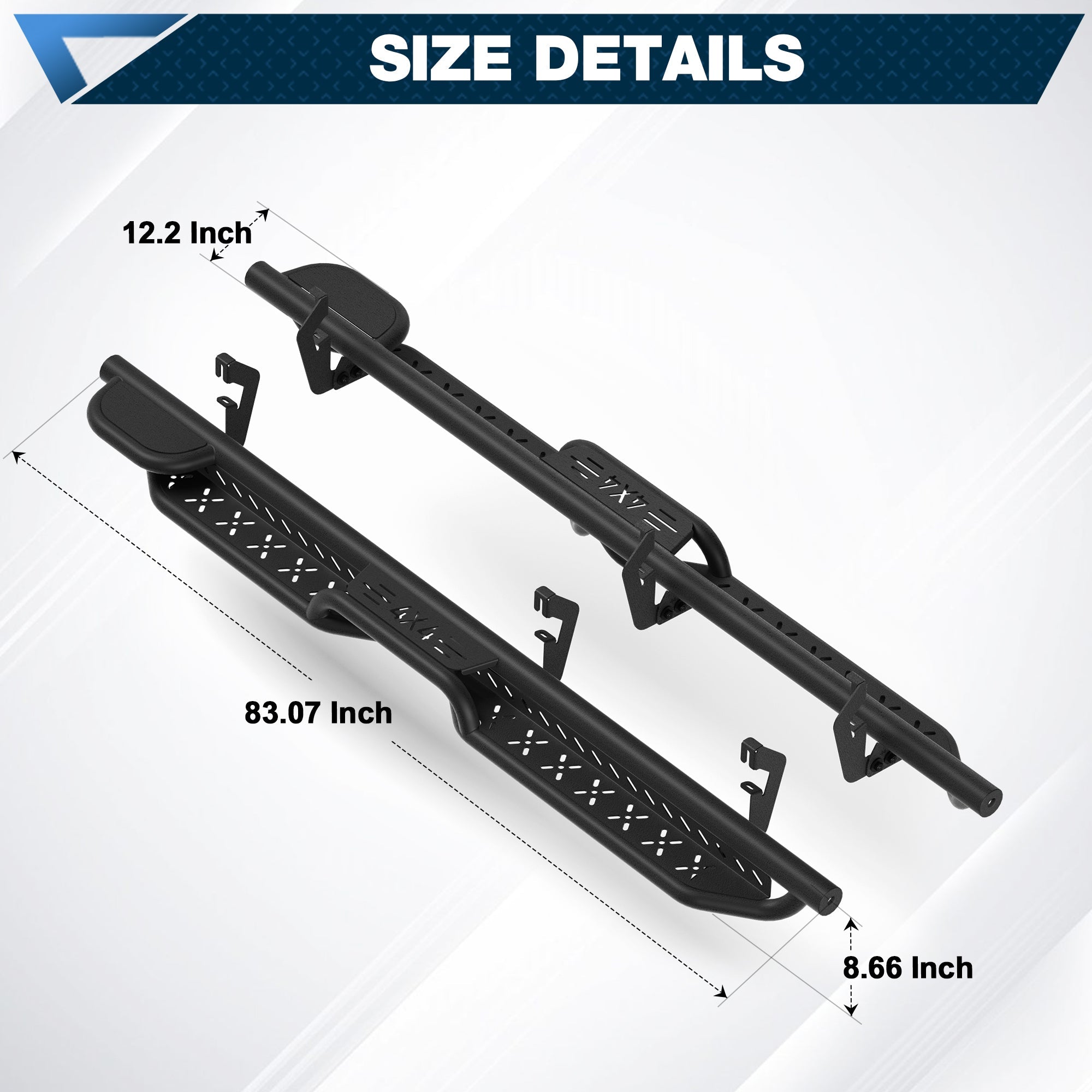 Silverado Running Boardsfor 2007 - 2018 Silverado & Sierra 1500, 2007 - 2019 2500HD/3500HD (4 - Door Only) - nadiaauto