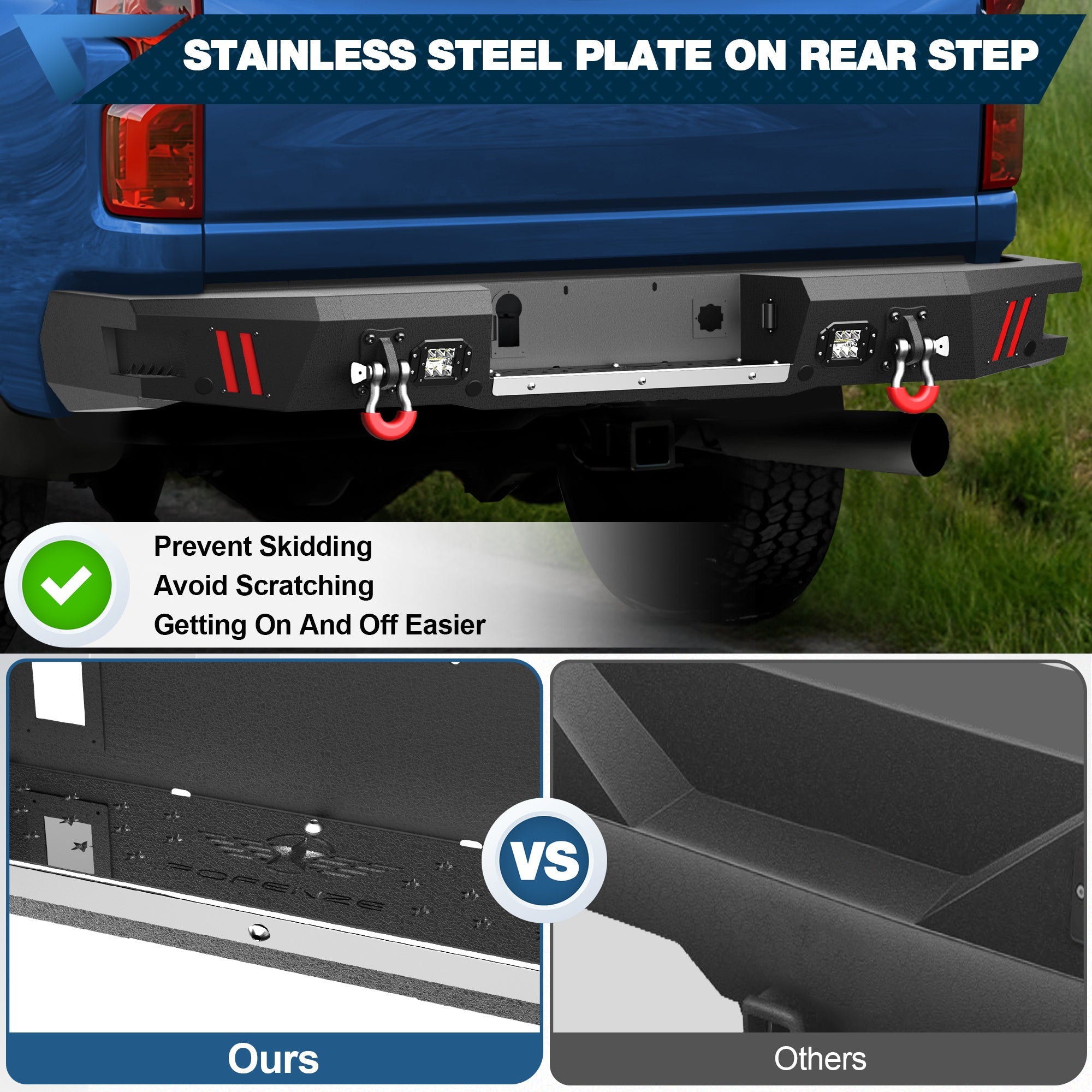 Silverado Sierra 2500/3500 Rear Bumper for 2020 2021 2022 2023 2024 2025 2026 Chevy Silverado/GMC Sierra 2500/3500 HD - nadiaauto