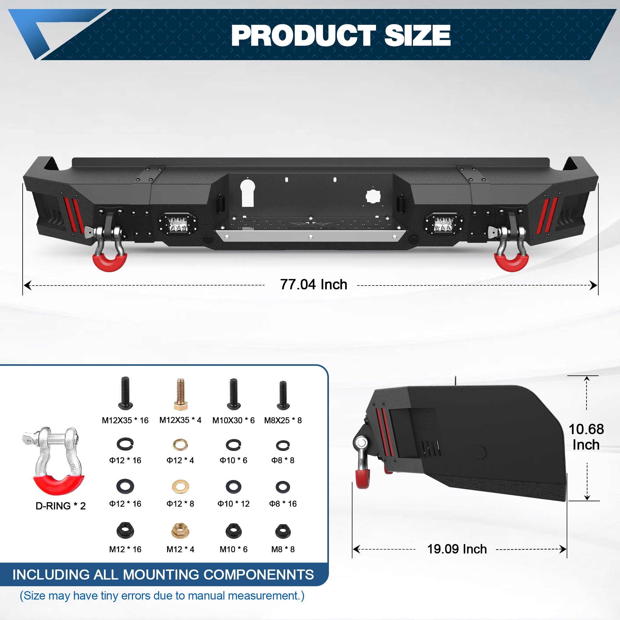 Silverado/Sierra 1500 Rear Bumper for 2019 2020 2021 2022 2023 2024 2025 Chevy Silverado 1500/GMC Sierra 1500 - nadiaauto