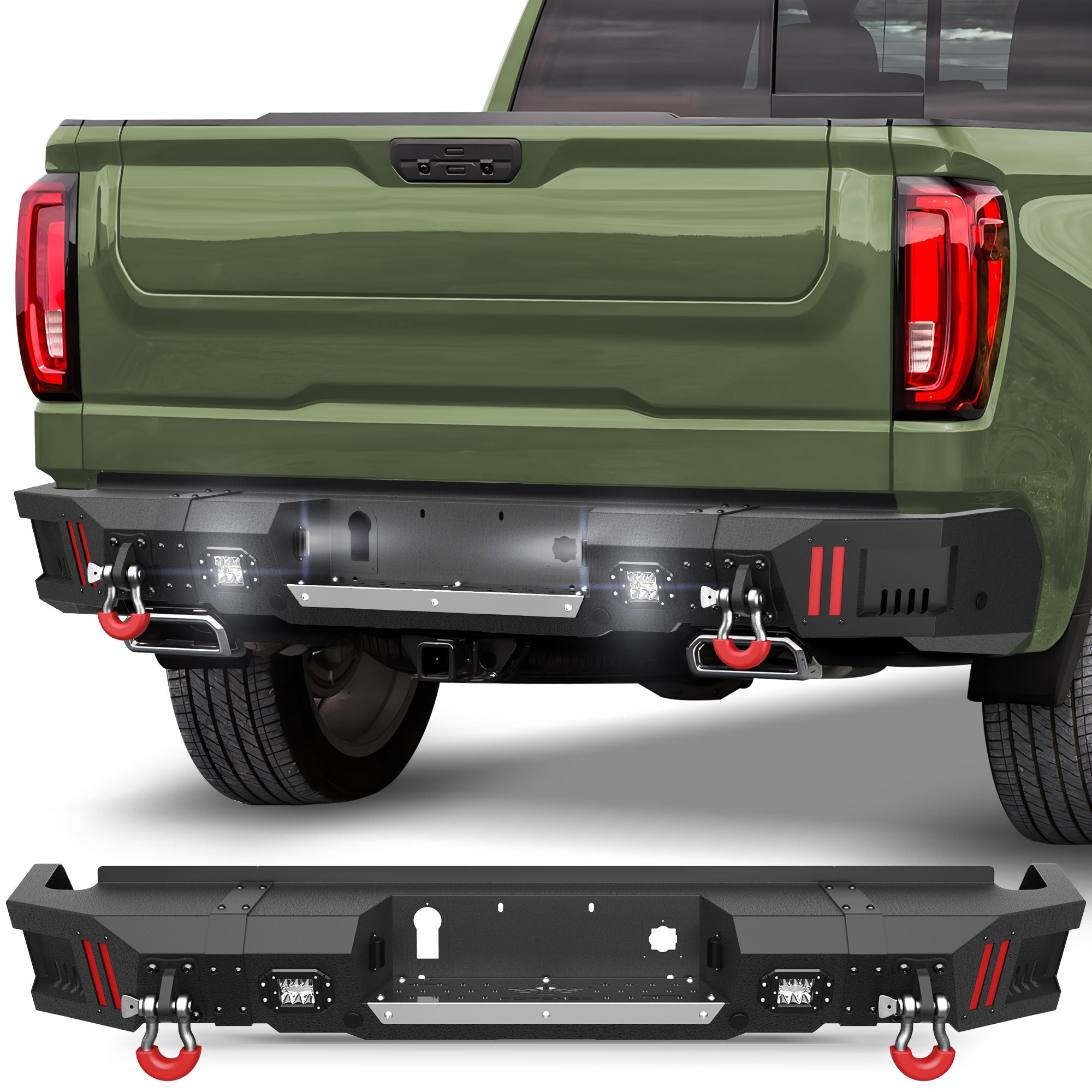 Silverado/Sierra 1500 Rear Bumper for 2019-2025 Chevy Silverado 1500/GMC Sierra 1500 - nadiaauto