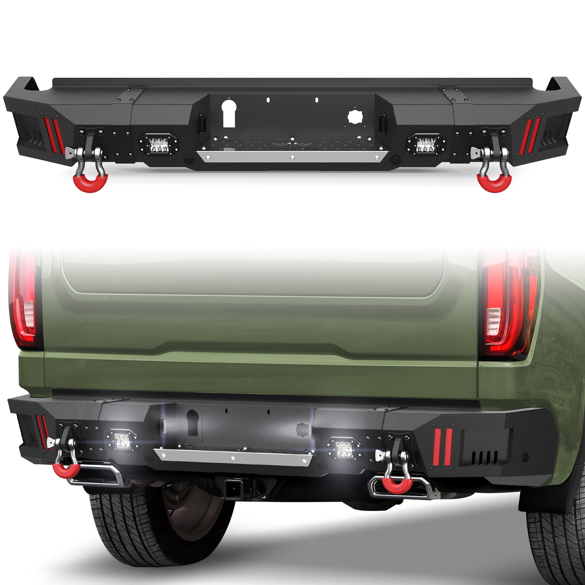 Silverado/Sierra 1500 Rear Bumper for 2019-2025 Chevy Silverado 1500/GMC Sierra 1500 - nadiaauto