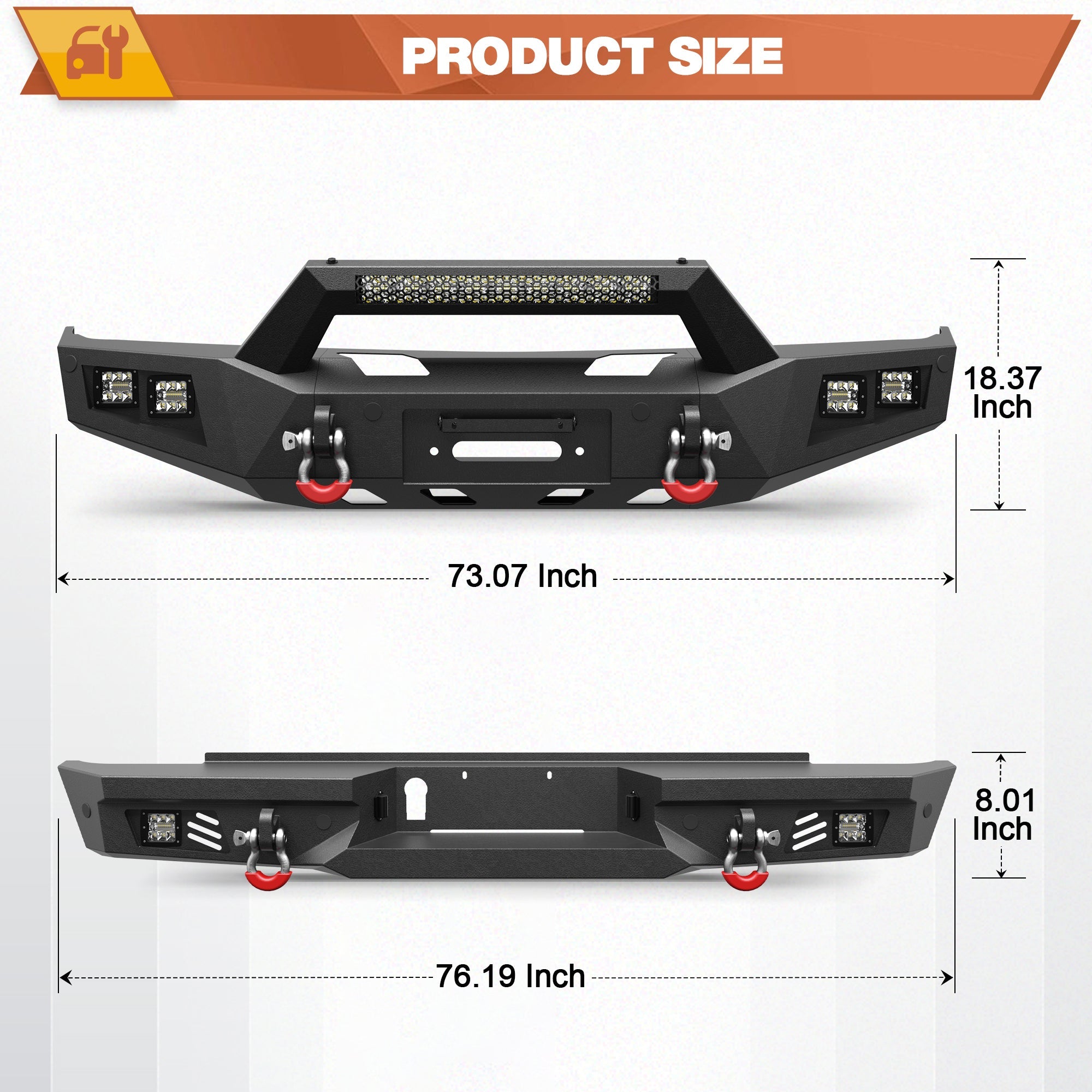 Suburban Bumper Set for 1992 - 1999 Chevy Suburban/GMC Yukon and 1995 - 1999 Chevy Tahoe - nadiaauto
