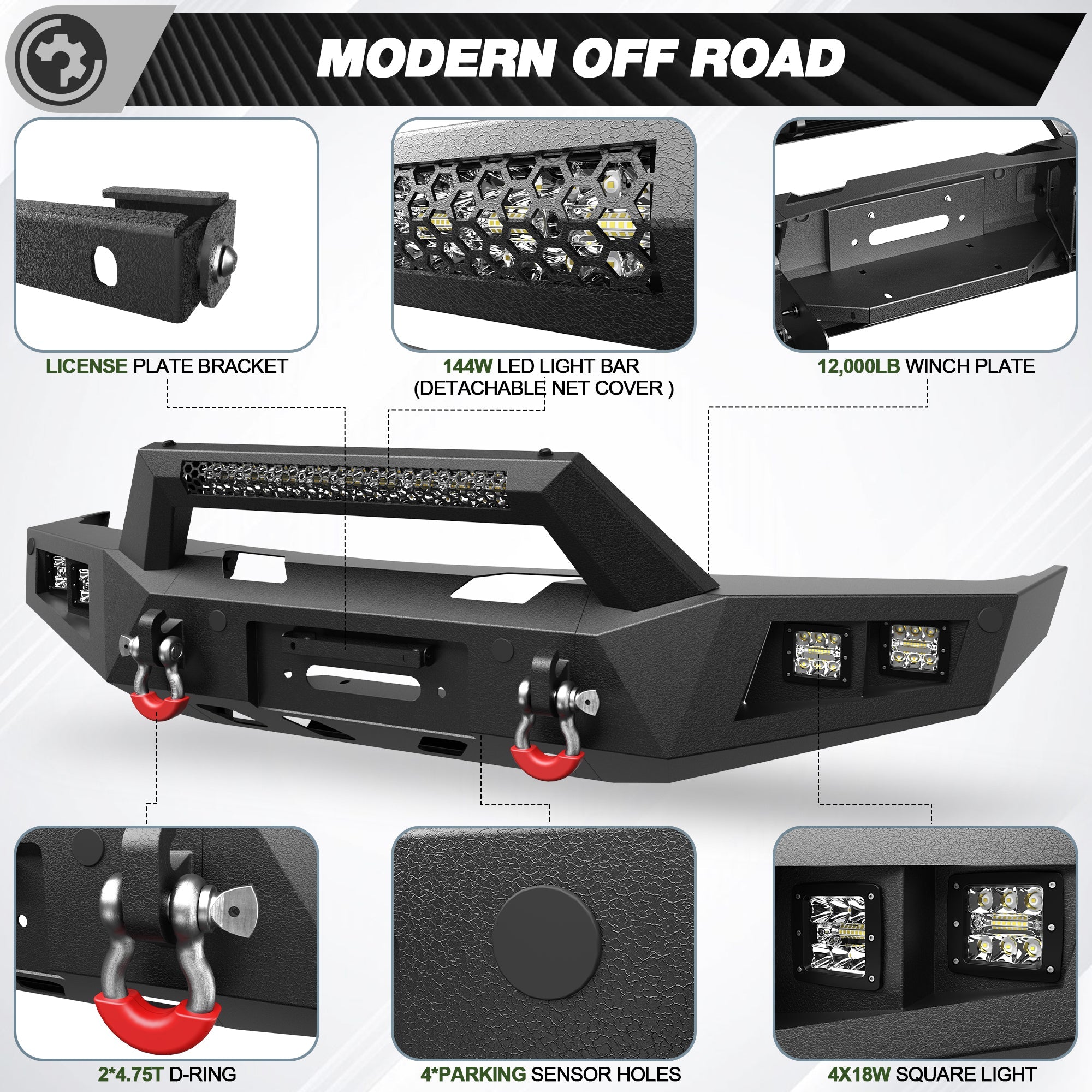 Suburban Bumper Set for 1992-1999 Chevy Suburban/GMC Yukon and 1995-1999 Chevy Tahoe - nadiaauto