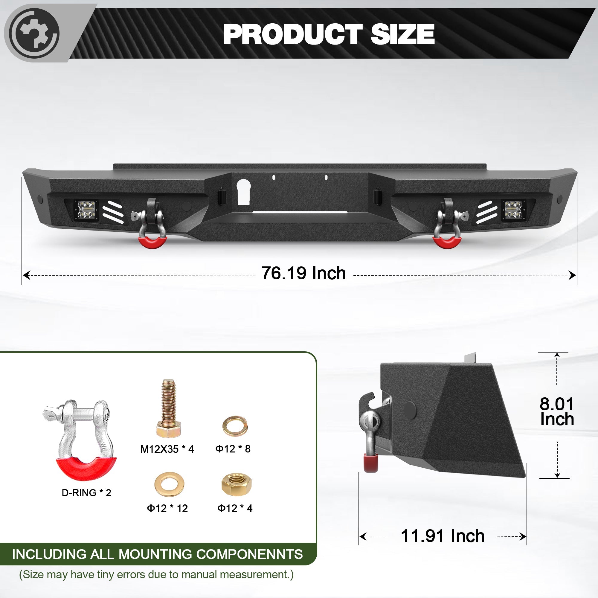 Suburban Rear Bumper for 1992-1999 Chevy Suburban/GMC Yukon and 1995-1999 Chevy Tahoe - nadiaauto