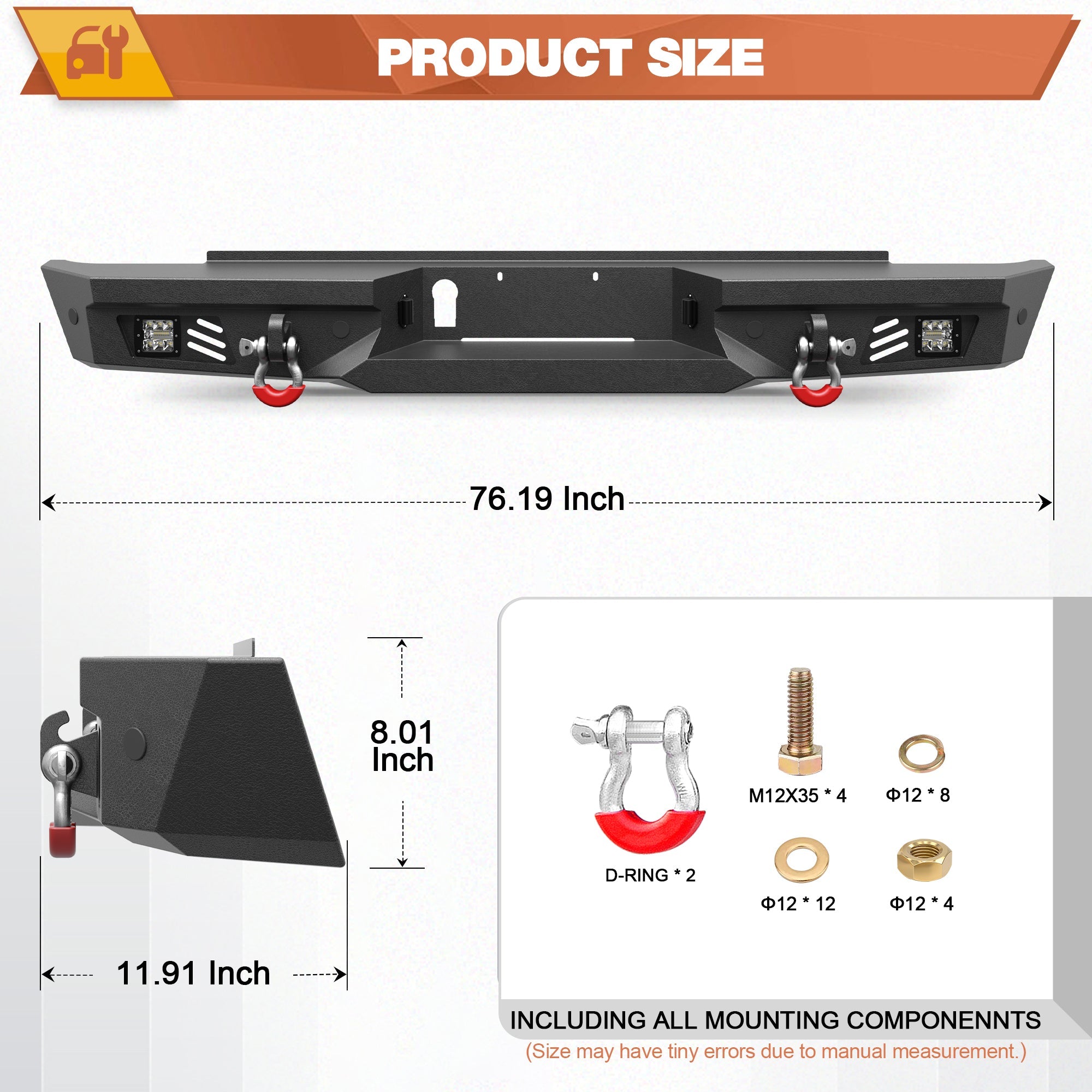 Suburban Rear Bumper for 1992 - 1999 Chevy Suburban/GMC Yukon and 1995 - 1999 Chevy Tahoe - nadiaauto