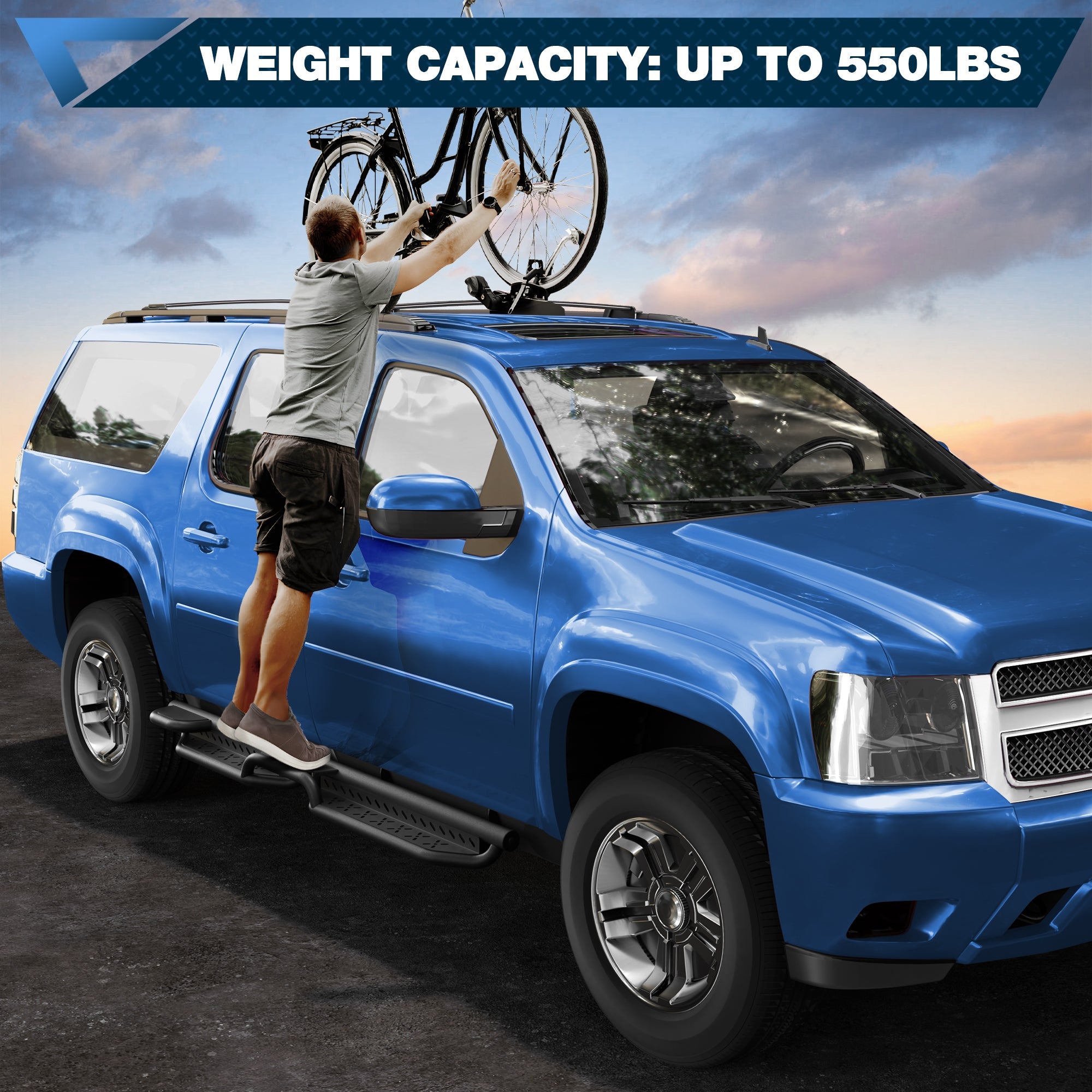 Suburban Running Boards Side Step Compatible for Chevy Suburban 2006 - 2020,GMC Yukon XL 2006 - 2020 - nadiaauto