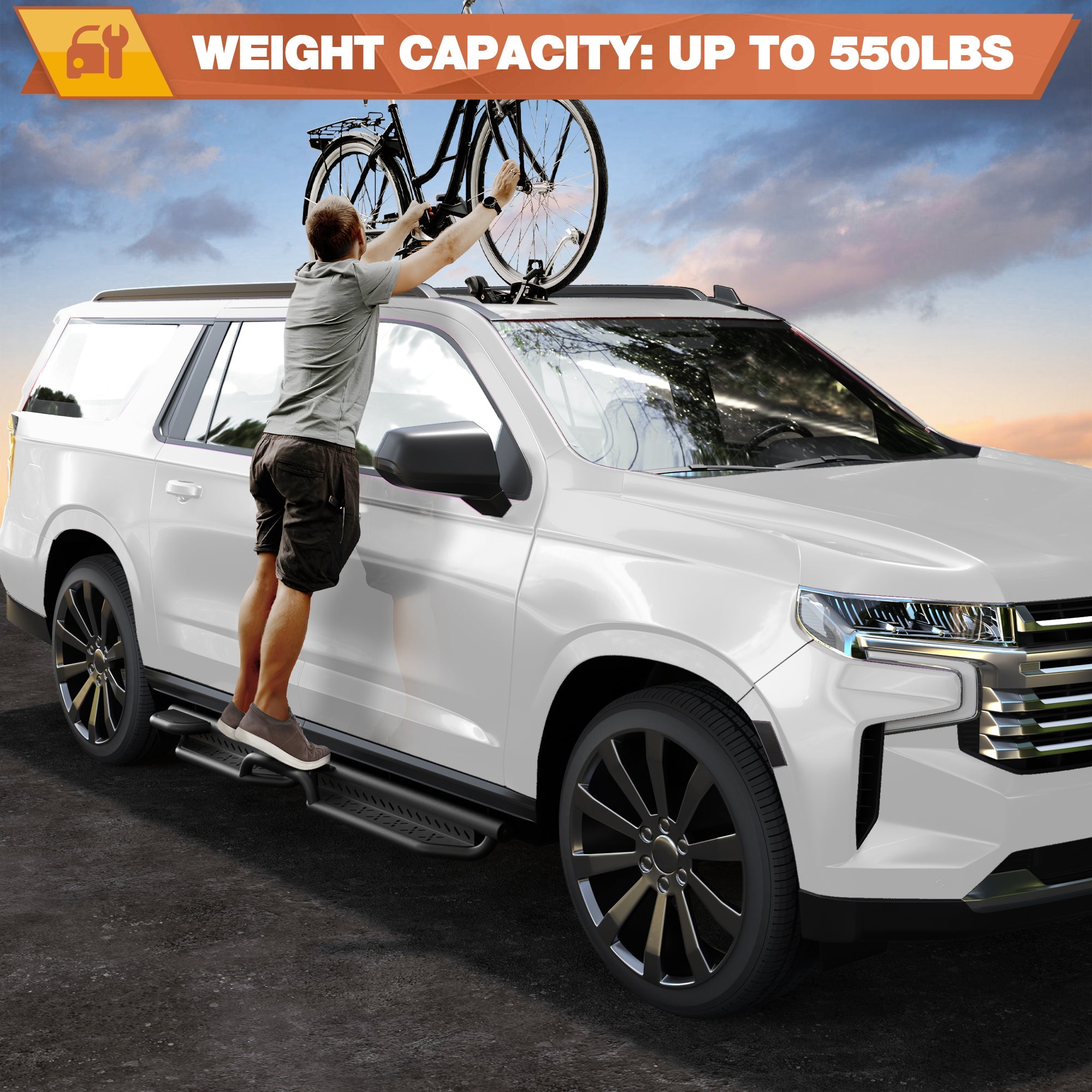 Suburban Running Boards Side Step Compatible for Chevy Suburban 2021 - 2026 & GMC Yukon XL 2021 - 2026 - nadiaauto